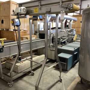 12" x 60" Stainless Steel Powered Belt Conveyor 80" High 10-63RPM 1HP