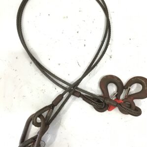 Heavy Duty Wire Rope Sling w/ Forged Hooks Industrial Tow Lift Rigging Cable