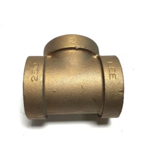 Lee Brass Class 250 2" Threaded Bronze Pipe Tee Fitting