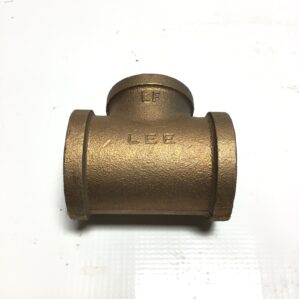 LEE Brass Lead-Free Cast Bronze 1-1/2" FPT Threaded Tee Pipe Fitting