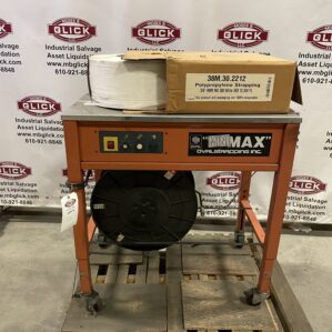 OVAL MINIMAX OV-102 Poly Strapping Machine 3/8"-9mm w/ 12,900' Spare Strapping
