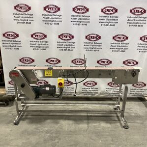 Runway SS 4.5" Powered Tabletop Chain Conveyor 7' Long x 36" High 1/2HP 1PH