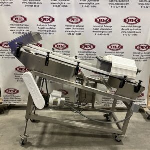 12" Cintex CS-2072 Stainless Steel Incline Belt Conveyor 66" Long x 34"-54" High