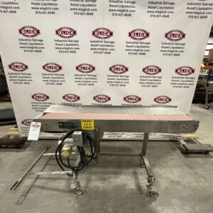 6" Hanover SS Powered Table-Top Chain Conveyor 60" Long x 37" High 1/2HP 1PH