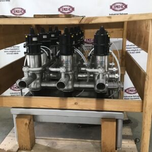 APV Stainless Steel Pneumatic Sanitary Valve Manifold Assembly