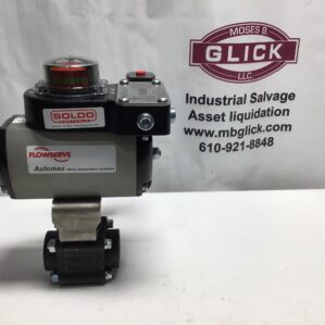 Flowserve Automax B085510 1 1/2 inch Pneumatic Actuator SOLDO L2B14230 ASCO Solenoid Valve 1/4 NPT