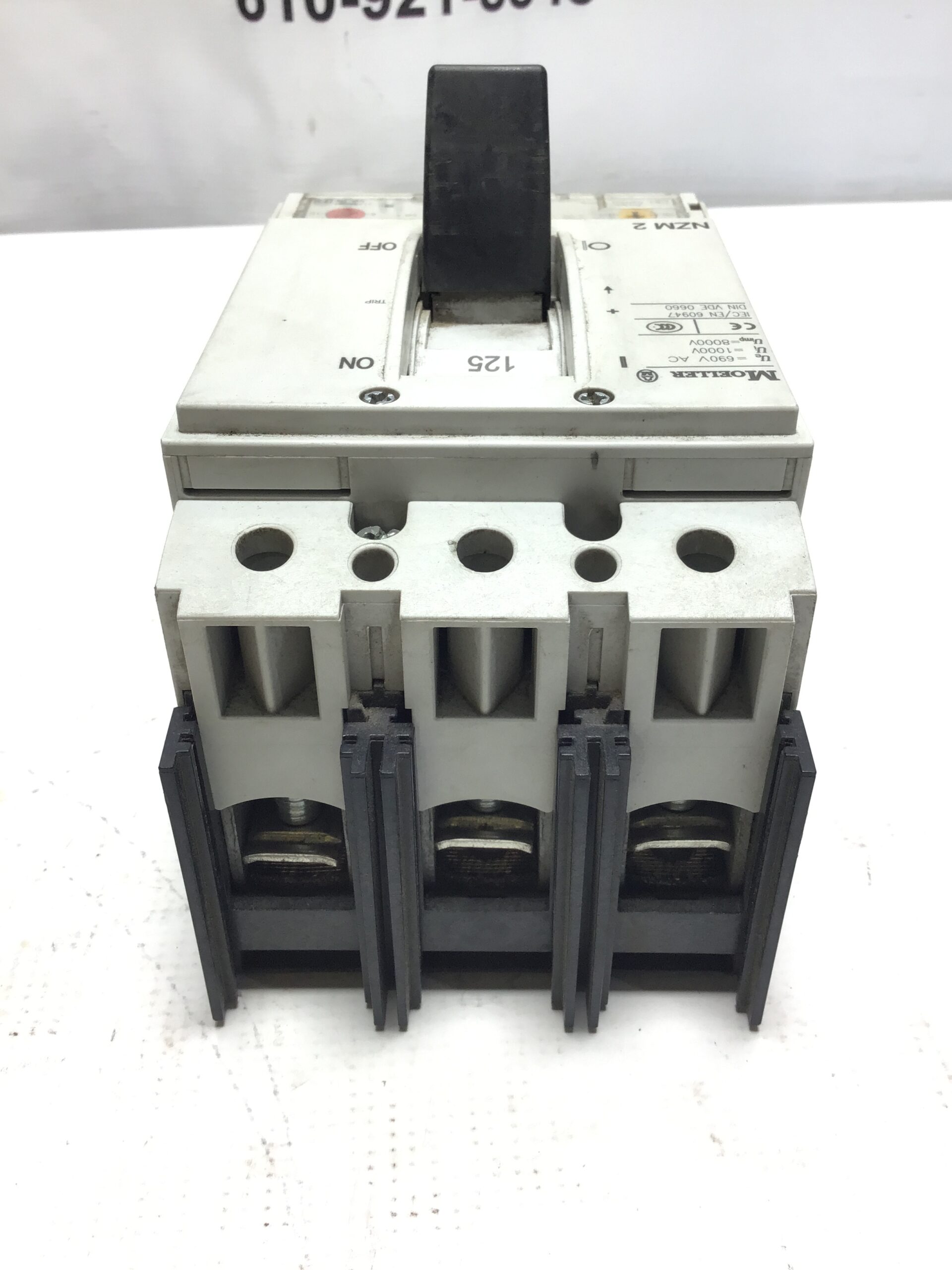 Moeller Eaton NZM2-H-A(F)15.125 3 Pole MCCB Circuit Breaker 125A 600V - Image 2