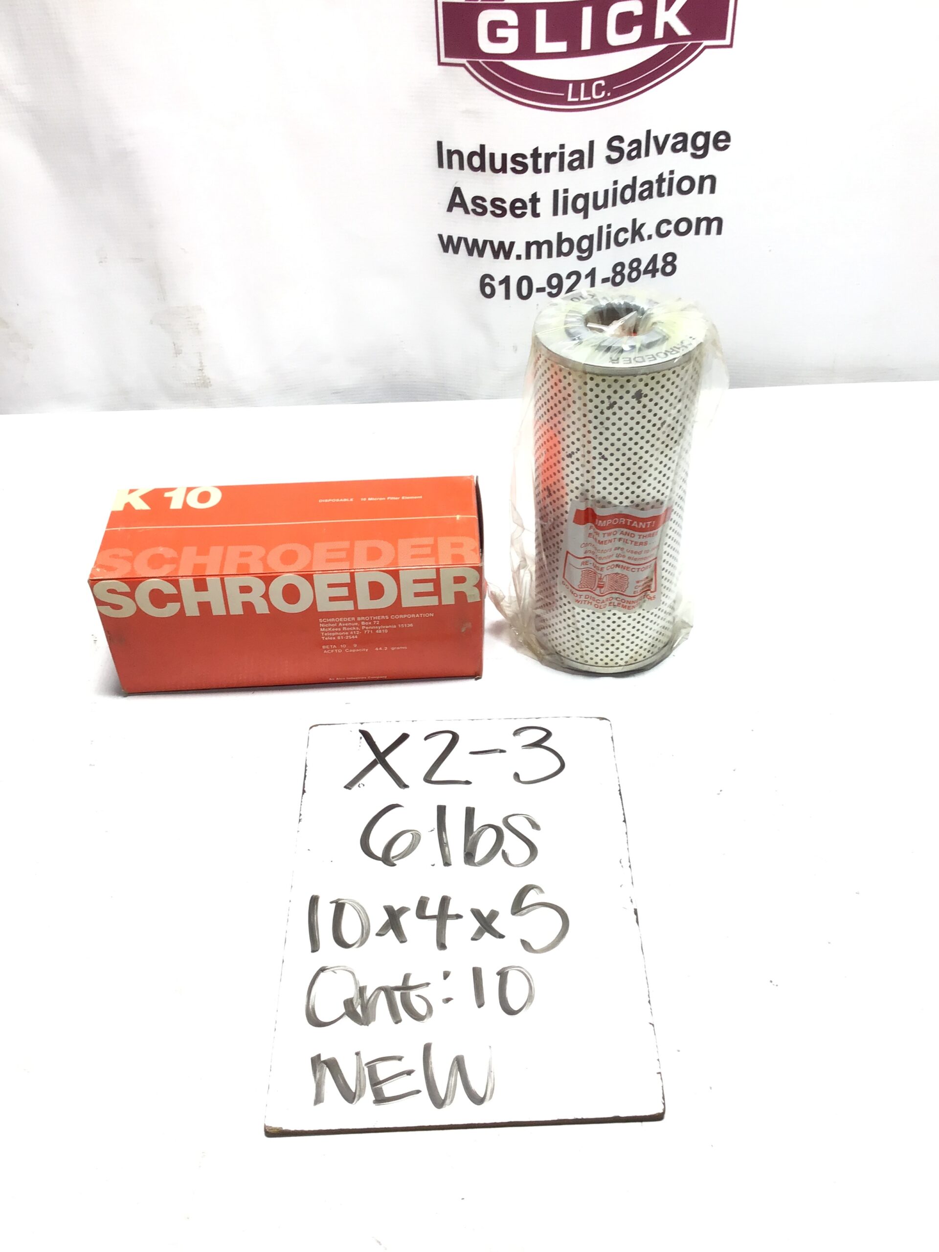 Schroeder K10 10 Micron Hydraulic Filter Element 7628674 OEM - Image 7