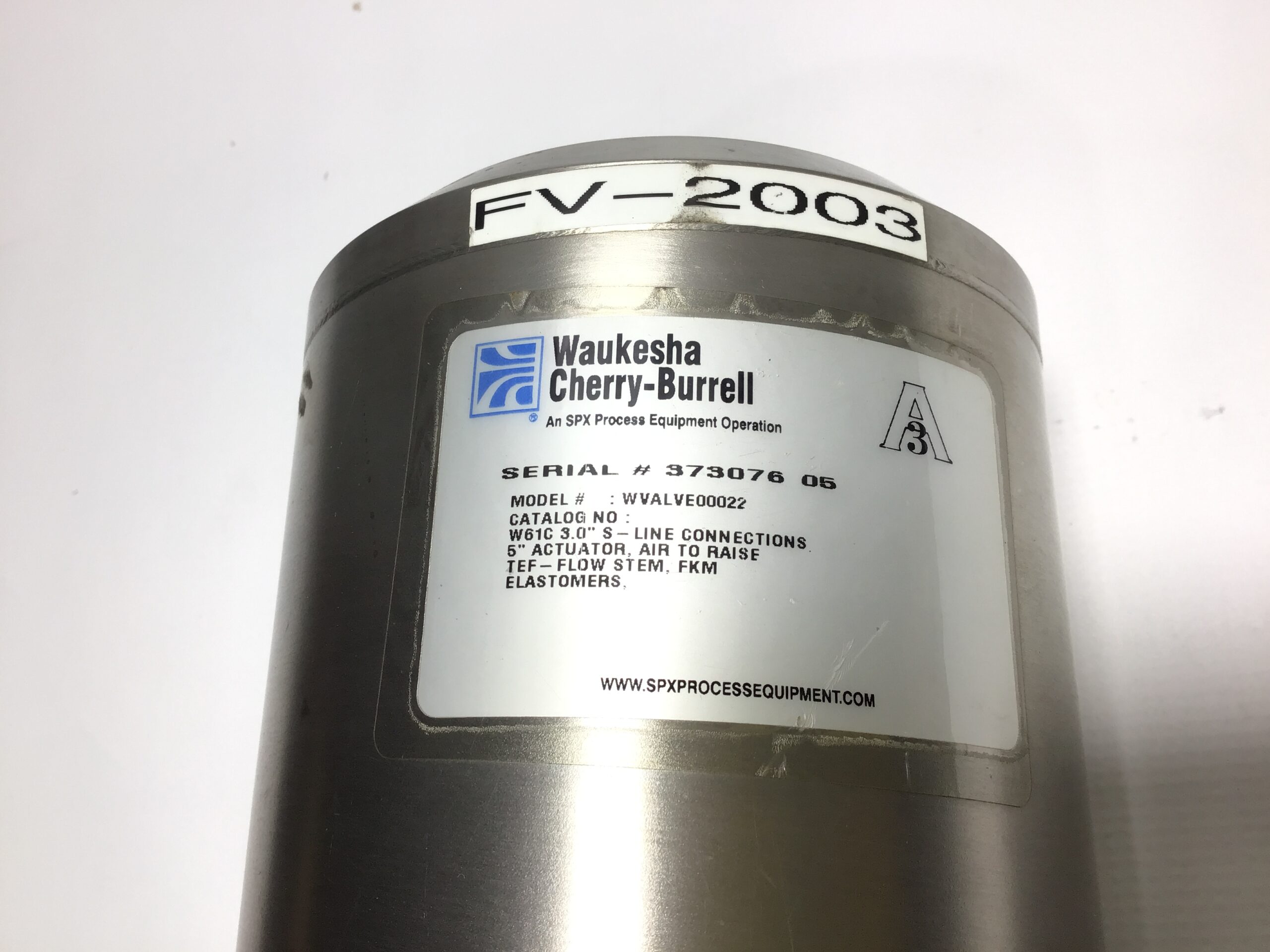 Waukesha Cherry-Burrell 373076 W616 3" Sanitary Valve Pneumatic Actuator Diverter Valve - Image 2