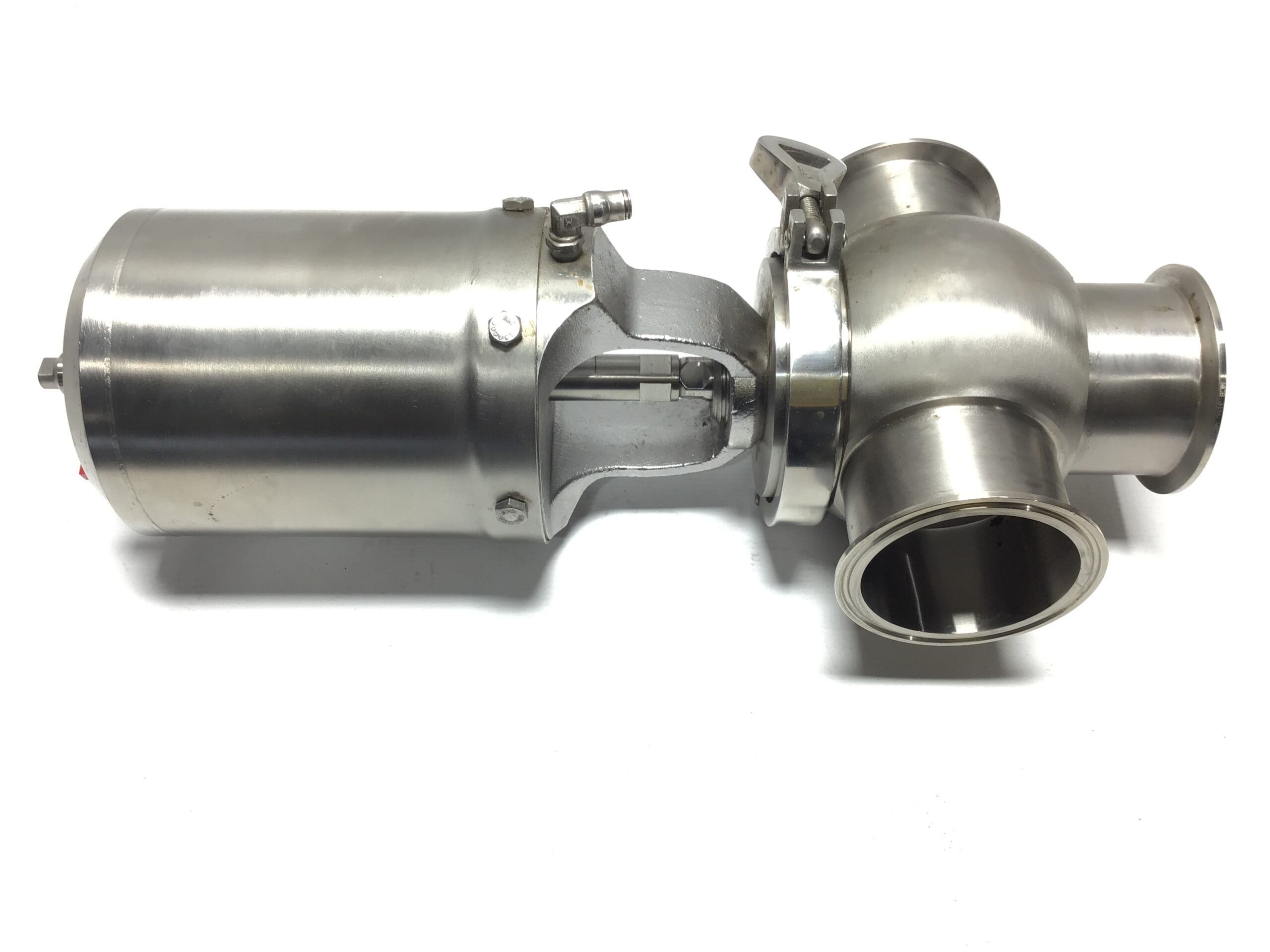 Waukesha Cherry-Burrell 373076 W616 3" Sanitary Valve Pneumatic Actuator Diverter Valve - Image 4