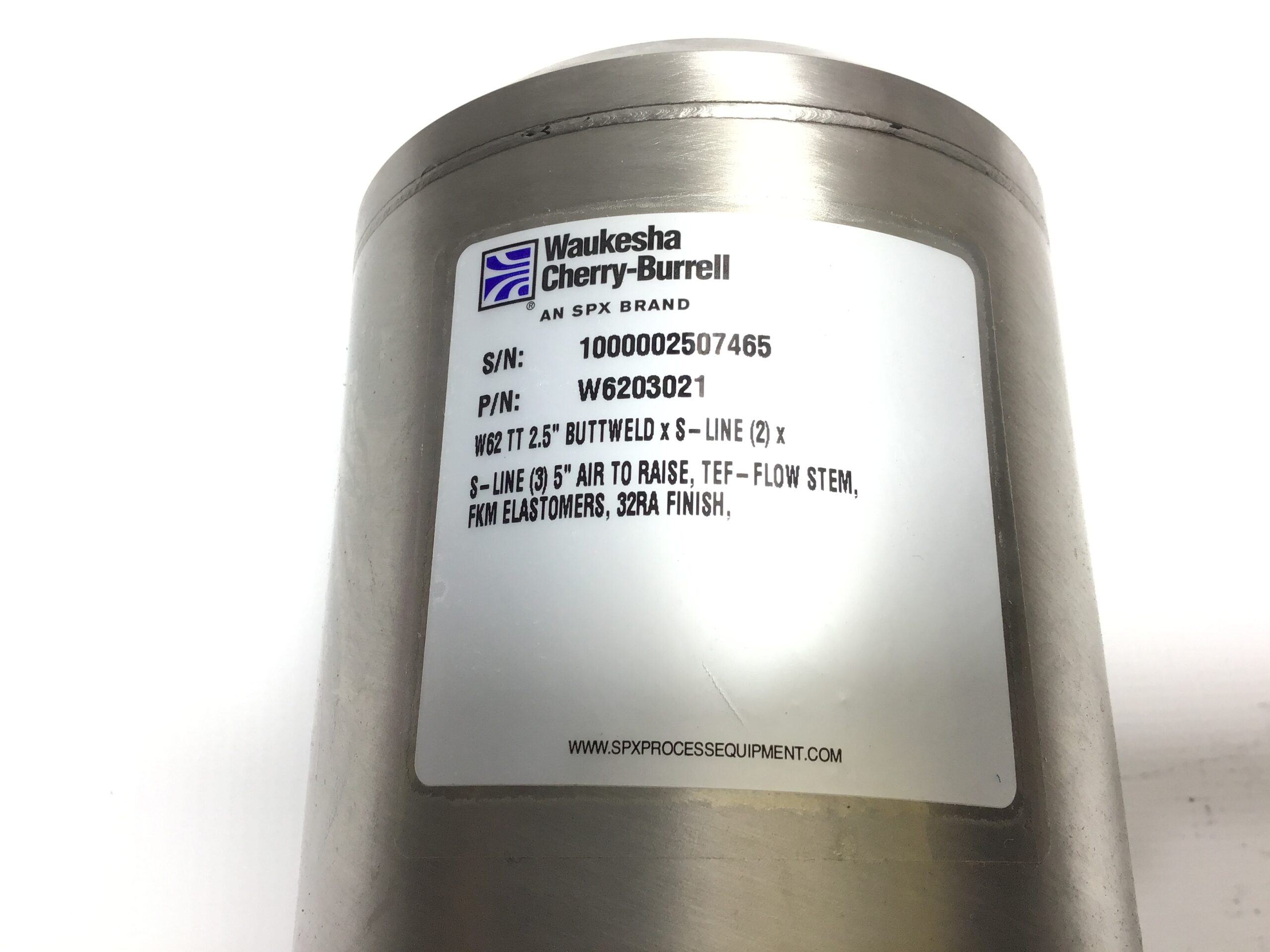 Waukesha Cherry-Burrell W6203021 W62 TT 2.5" Buttweld x S-Line 5" Sanitary Air-Actuated Diverter Valve - Image 2