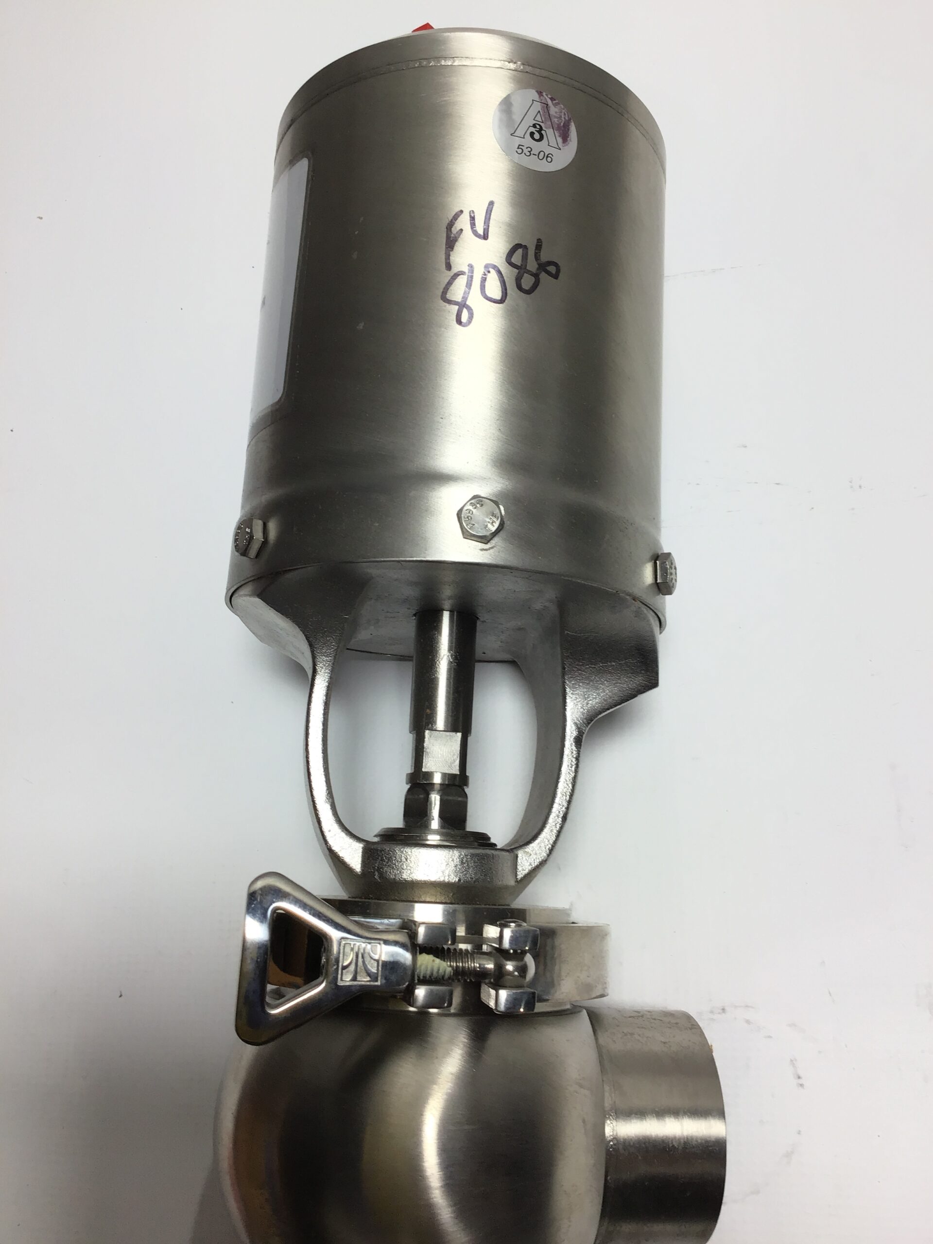 Waukesha Cherry-Burrell W6203021 W62 TT 2.5" Buttweld x S-Line 5" Sanitary Air-Actuated Diverter Valve - Image 9
