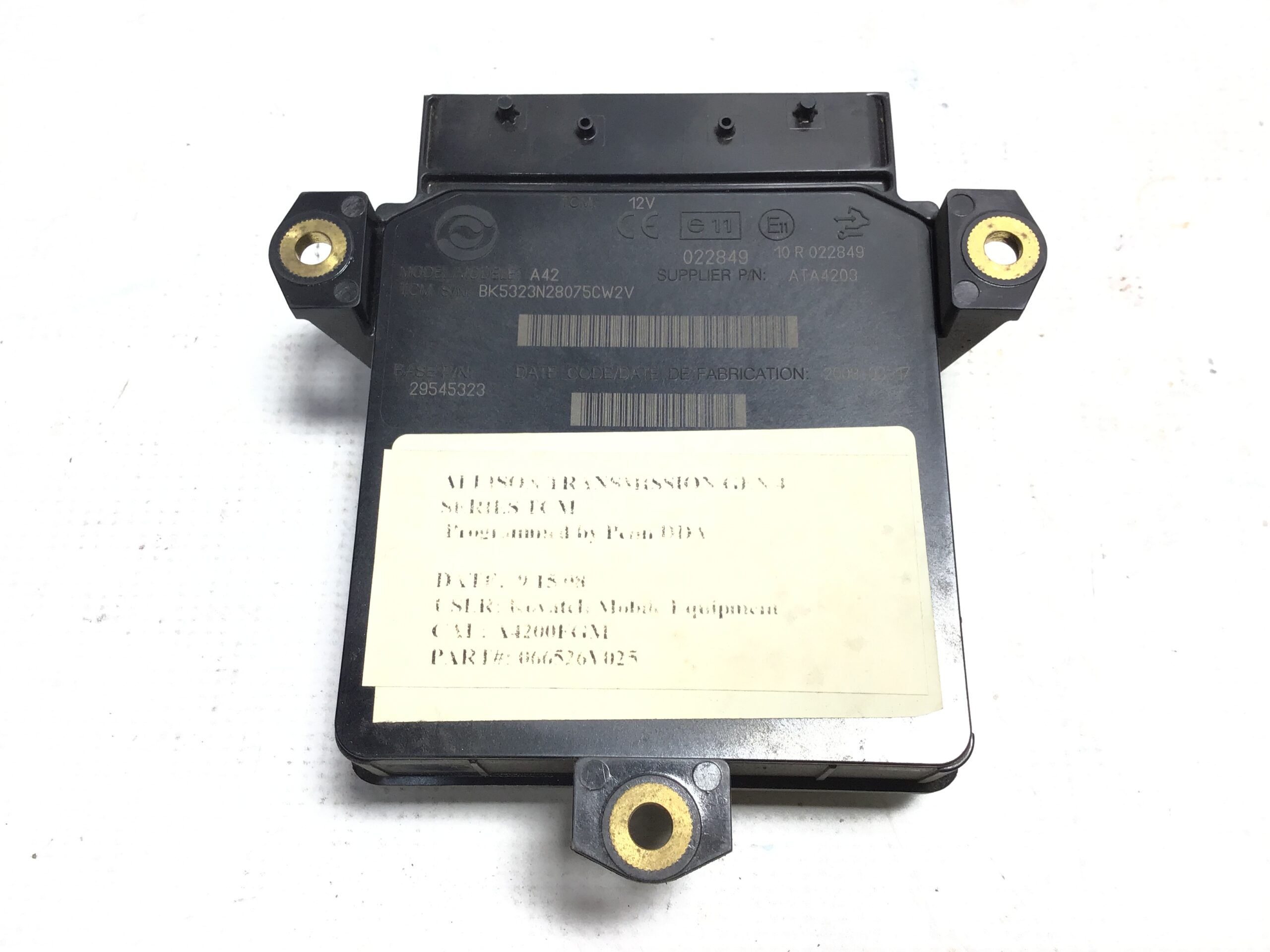 Allison 29545323 A42 TCM Transmission Control Module ATA4203 3000PTS Gen 4