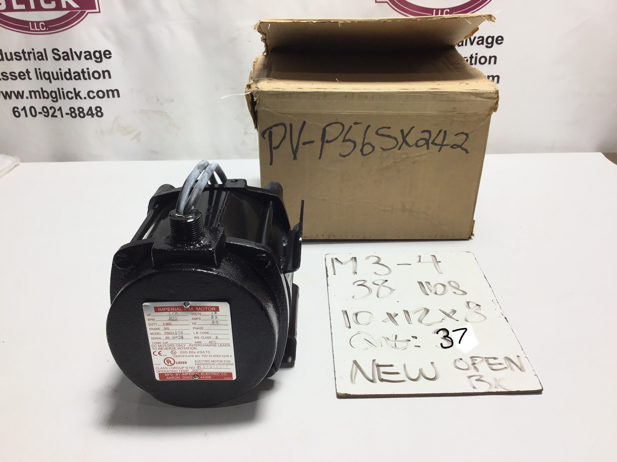 Imperial P56SX242 Permanent Magnet Motor 1/2 HP 53 A