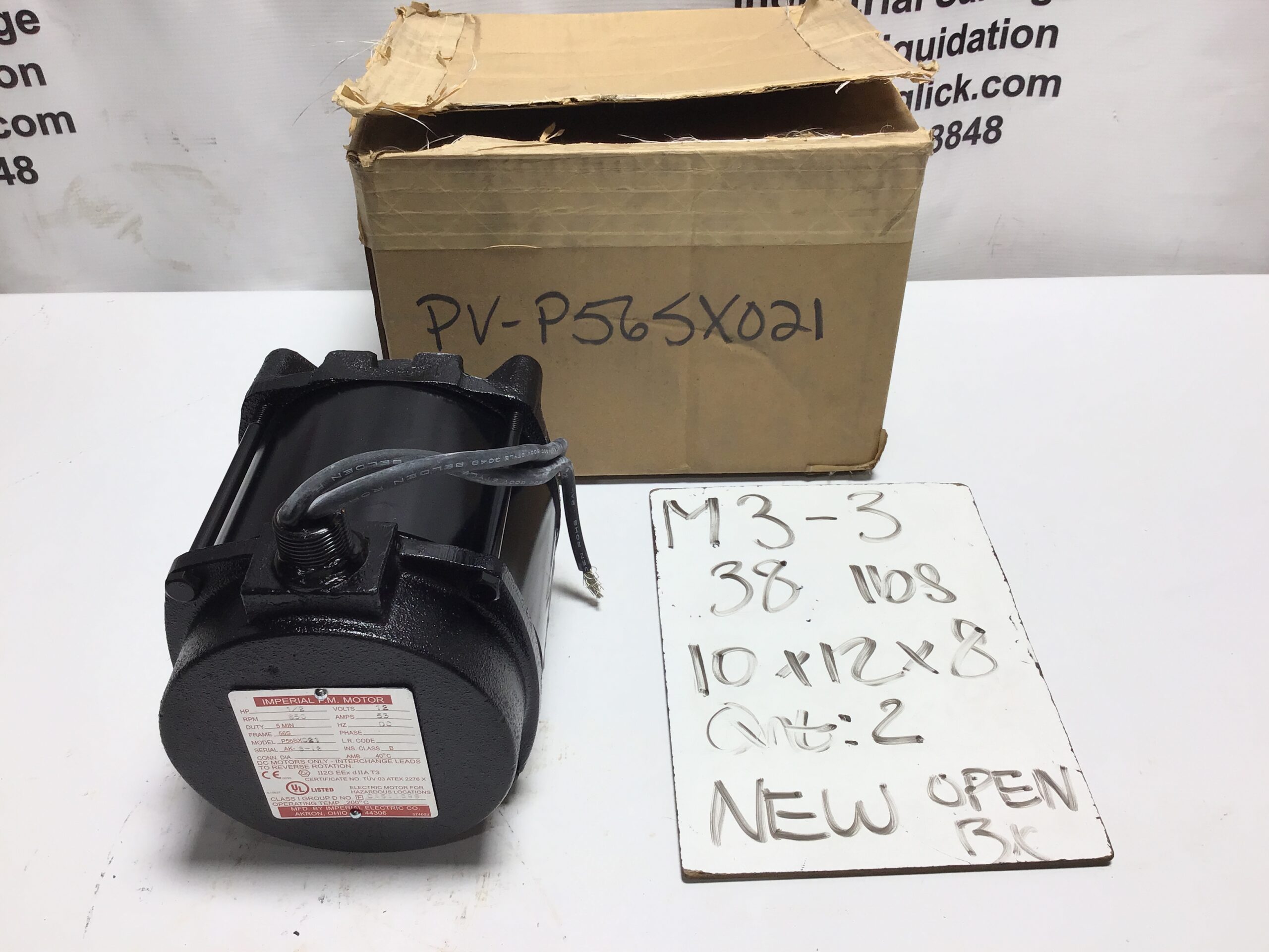 Imperial P56SX021 Permanent Magnet DC Motor 1/2 HP 53 A