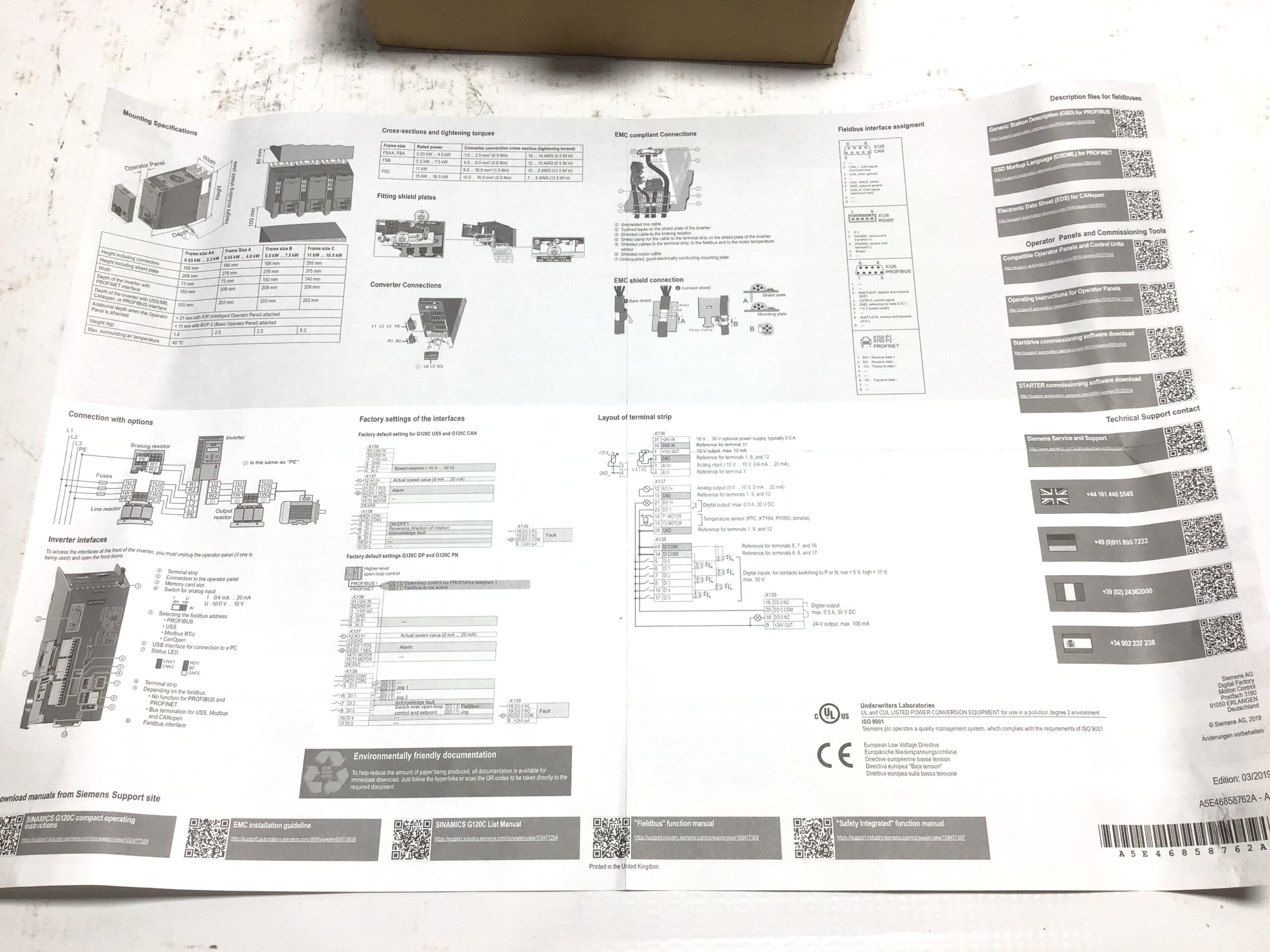 Siemens SINAMICS G120C 1P 6SL3210-1KE11-8AF2 Frequency Converter Drive 0.55 kW 0.75 HP - Image 13