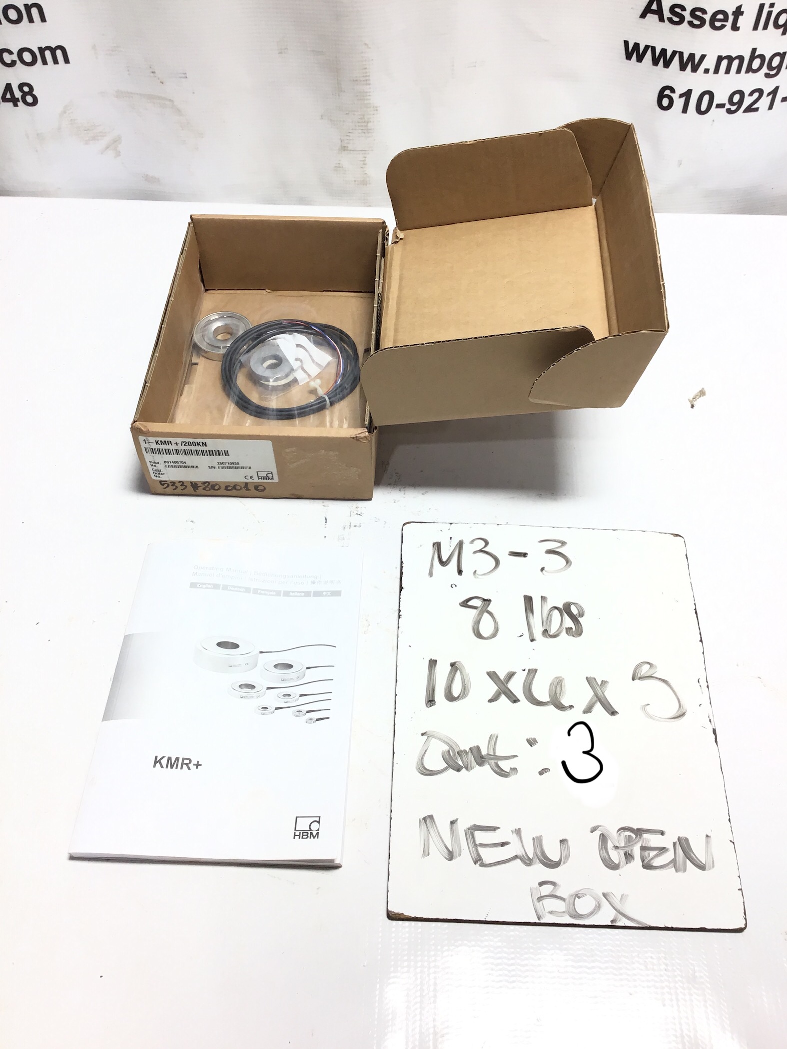 HBM KMR+/200KN 801406704 Free Drift Force Gauge