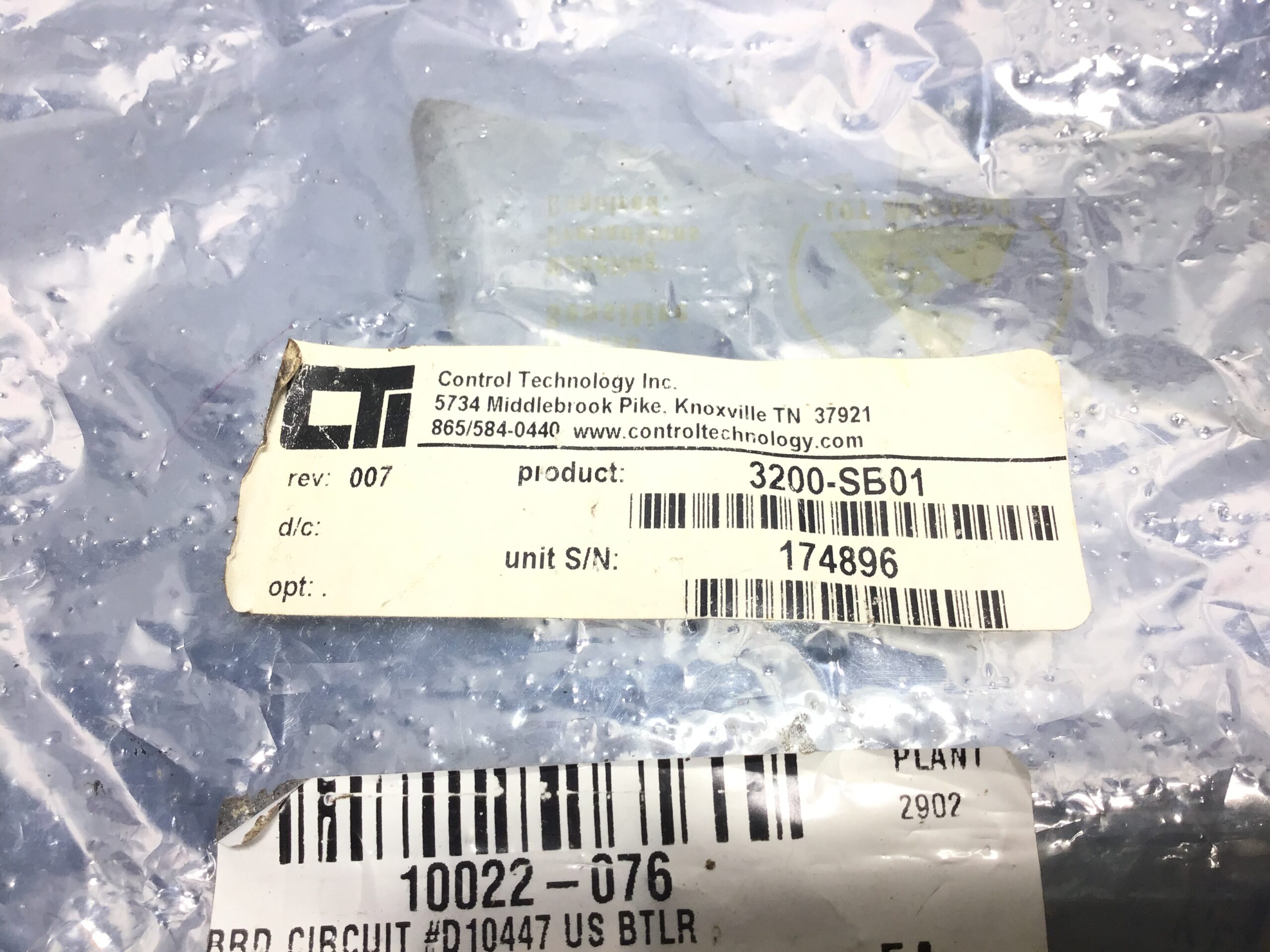 Control Technology Inc 3200-SB01 PCB Circuit Board U.S. Bottlers D10447 - Image 9