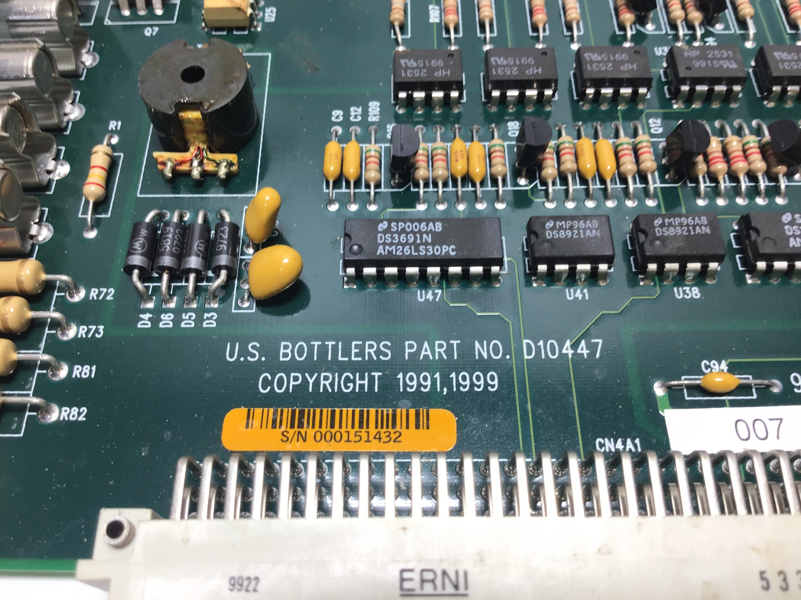 Control Technology Inc 3200-SB01 PCB Circuit Board U.S. Bottlers D10447 - Image 7