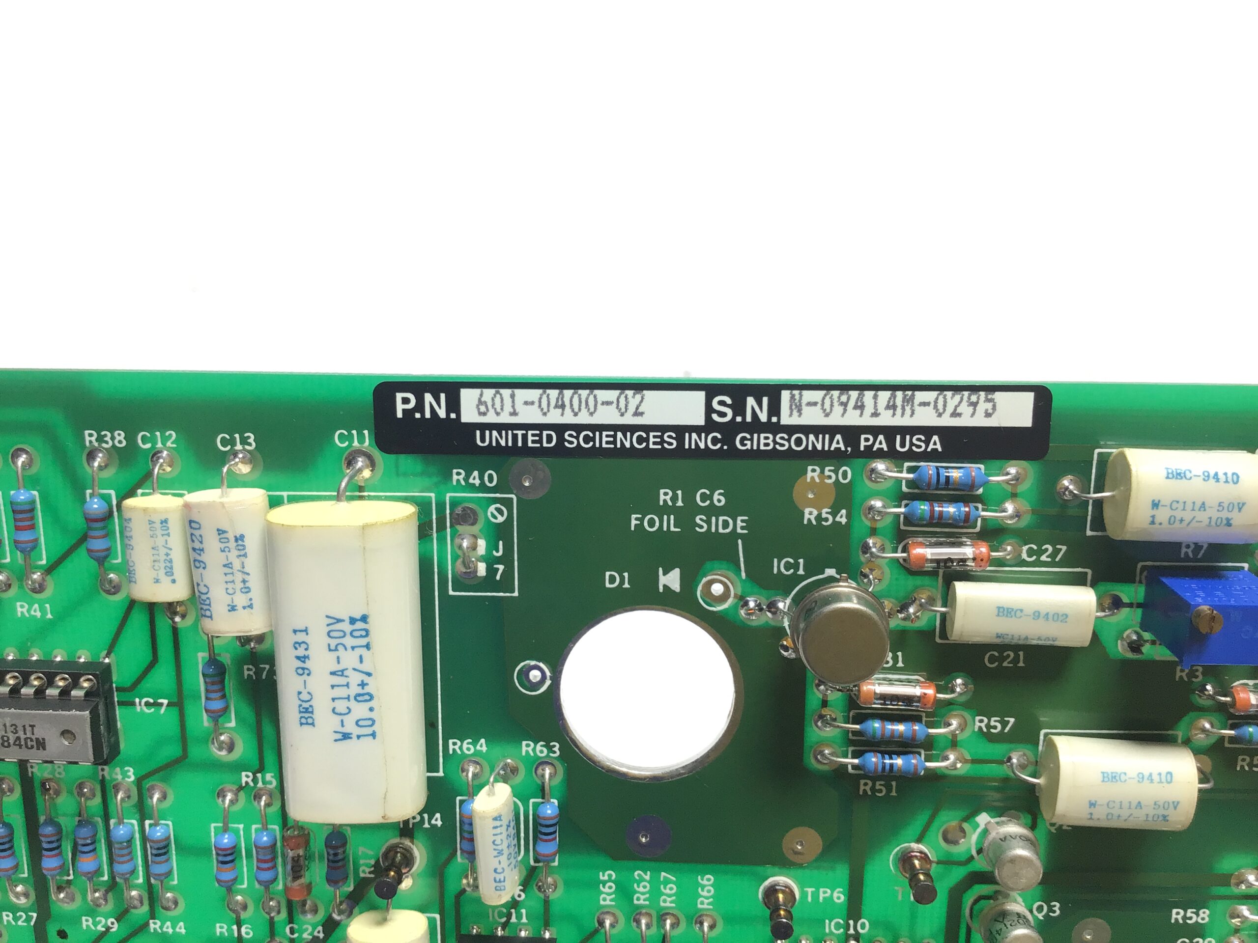 United Sciences Inc 601-0400-02 Rev G PCB Board 115V Signal Transformer PC - Image 6