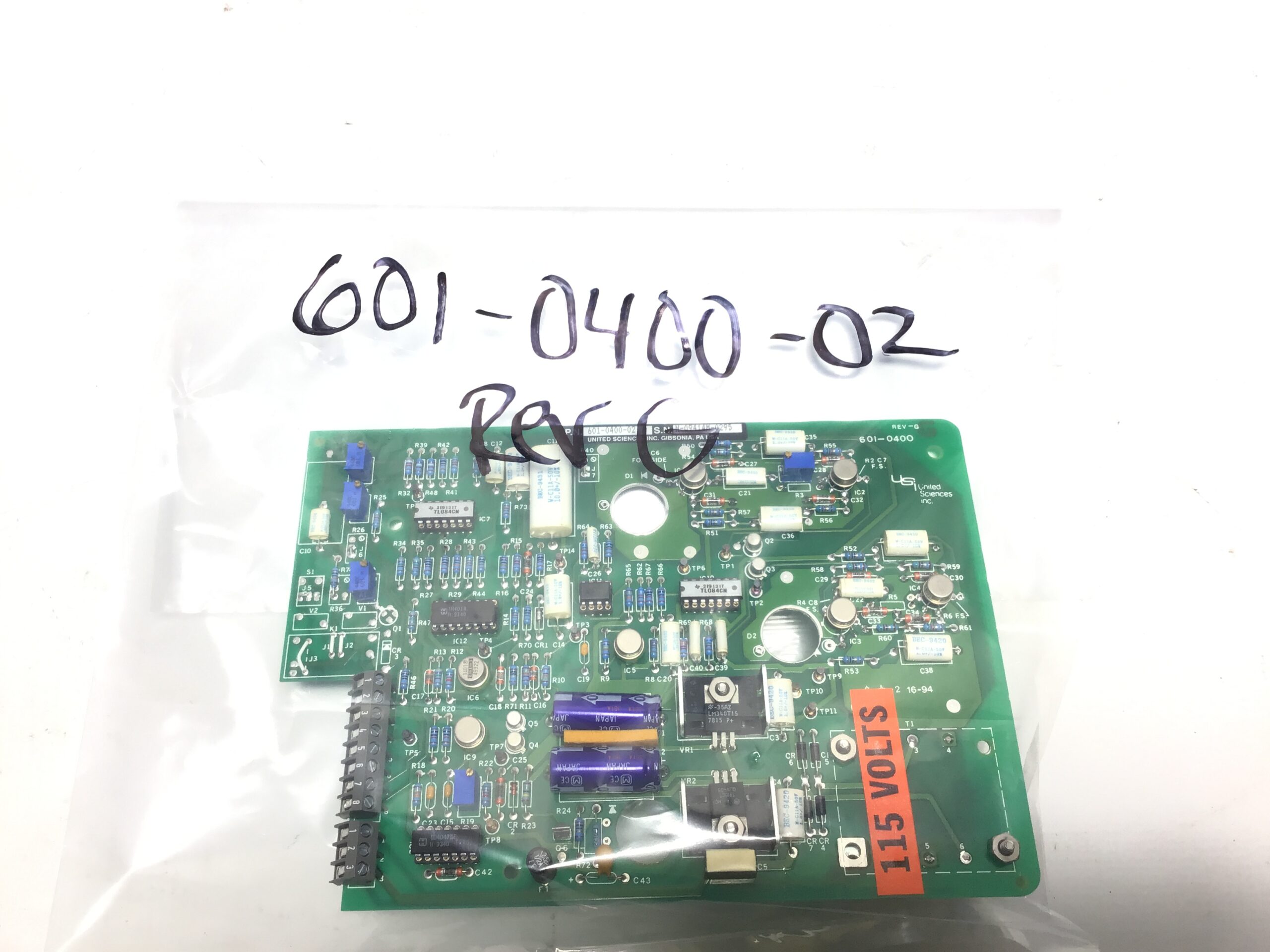 United Sciences Inc 601-0400-02 Rev G PCB Board 115V Signal Transformer PC - Image 7