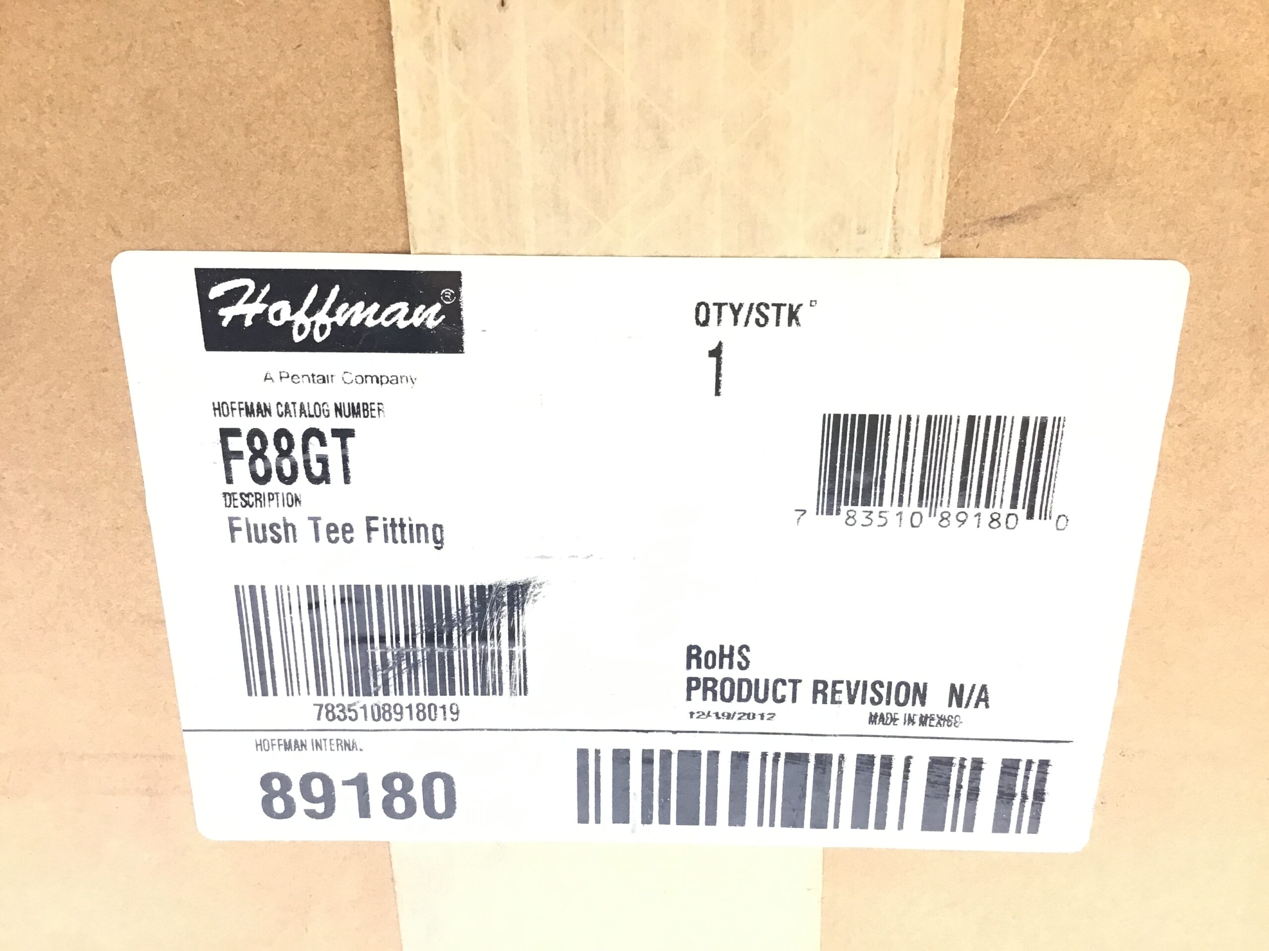 Hoffman F88GT Flush Tee Fitting Steel Wireway / Auxiliary Gutter - Image 2