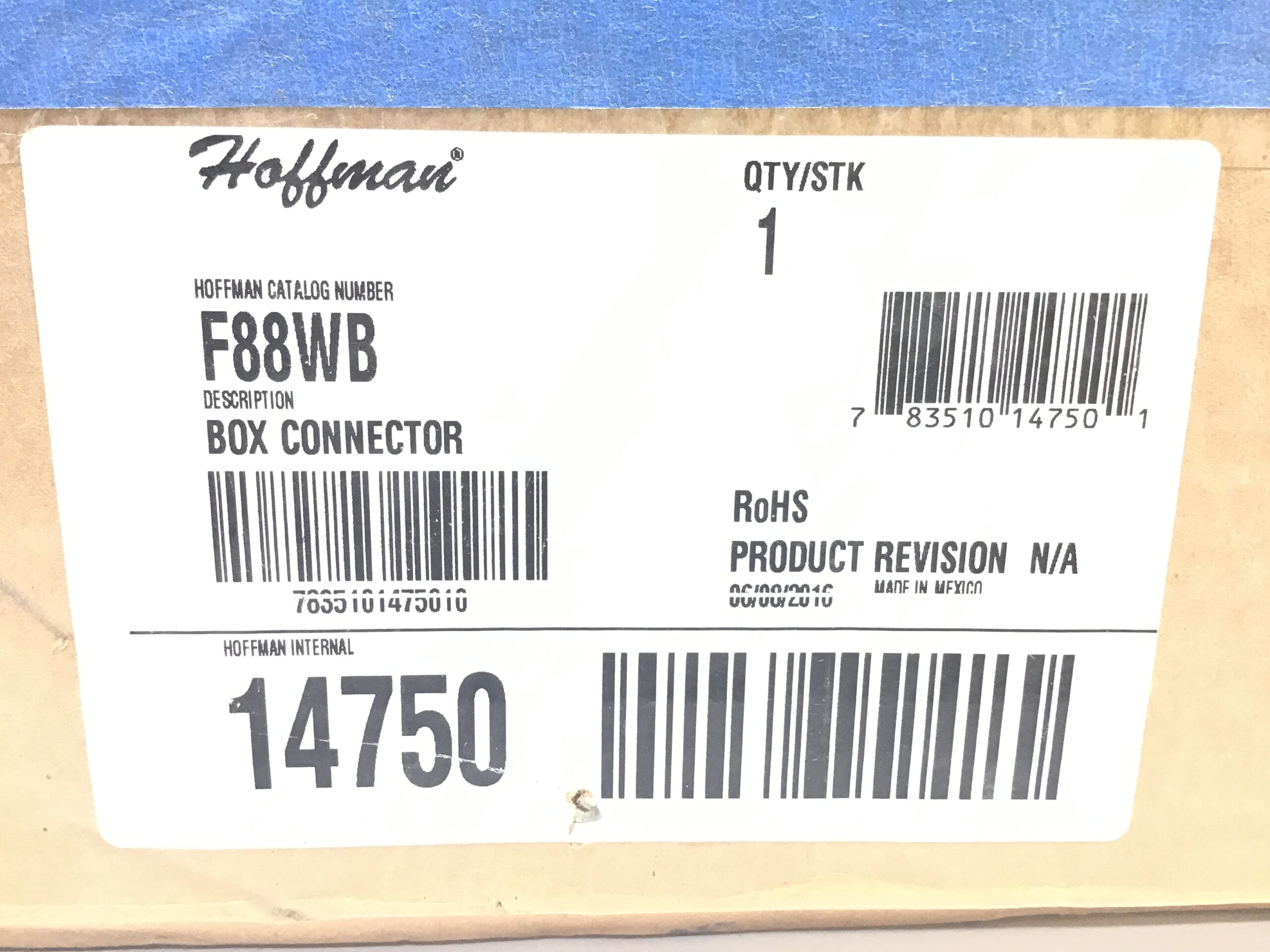 HOFFMAN F88WB Feed-Through Wireway Box Connector - Image 2