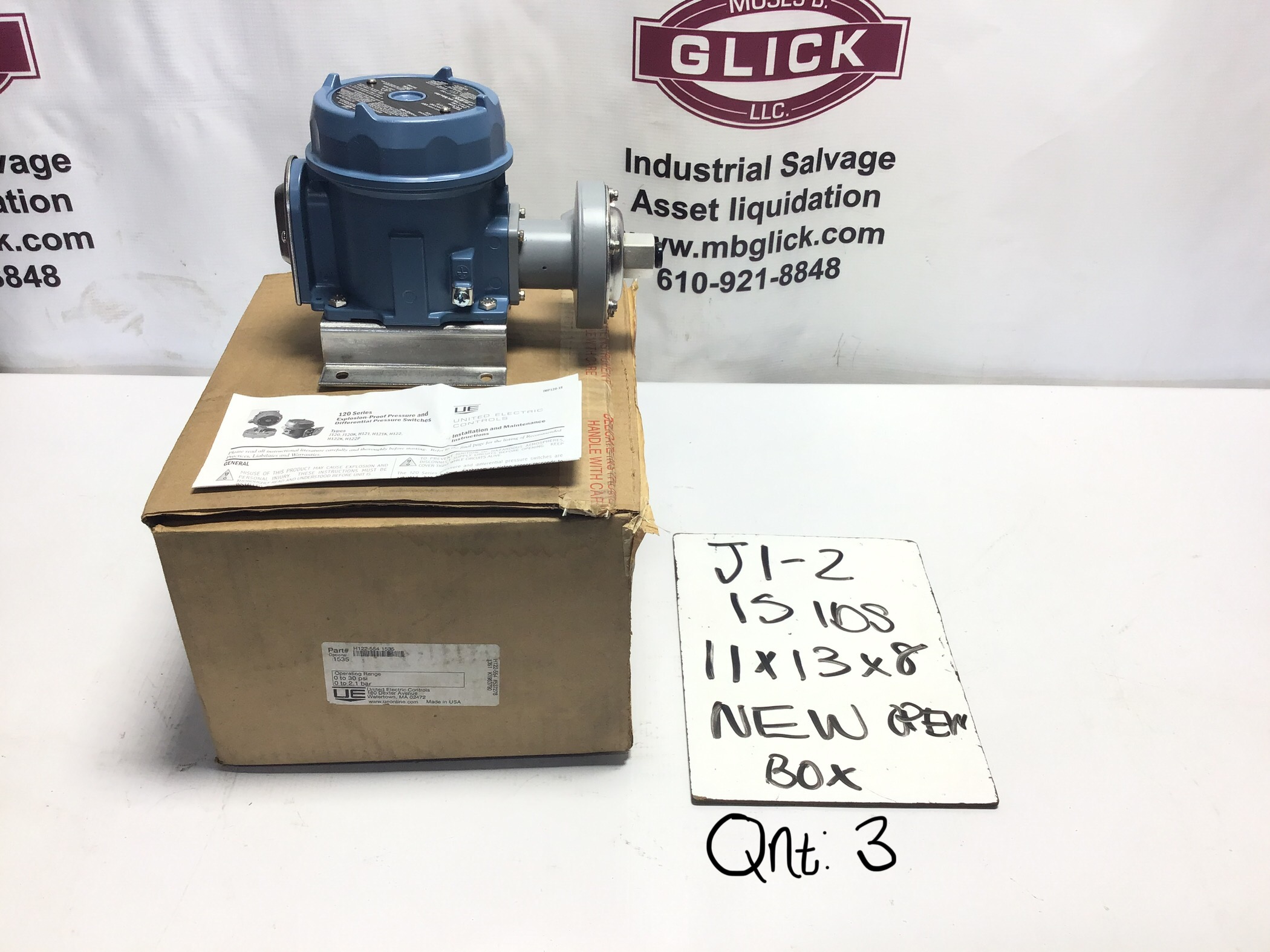 United Electric Controls H122-554 Pressure Switch 0-30 PSI Dual SPDT - Image 11
