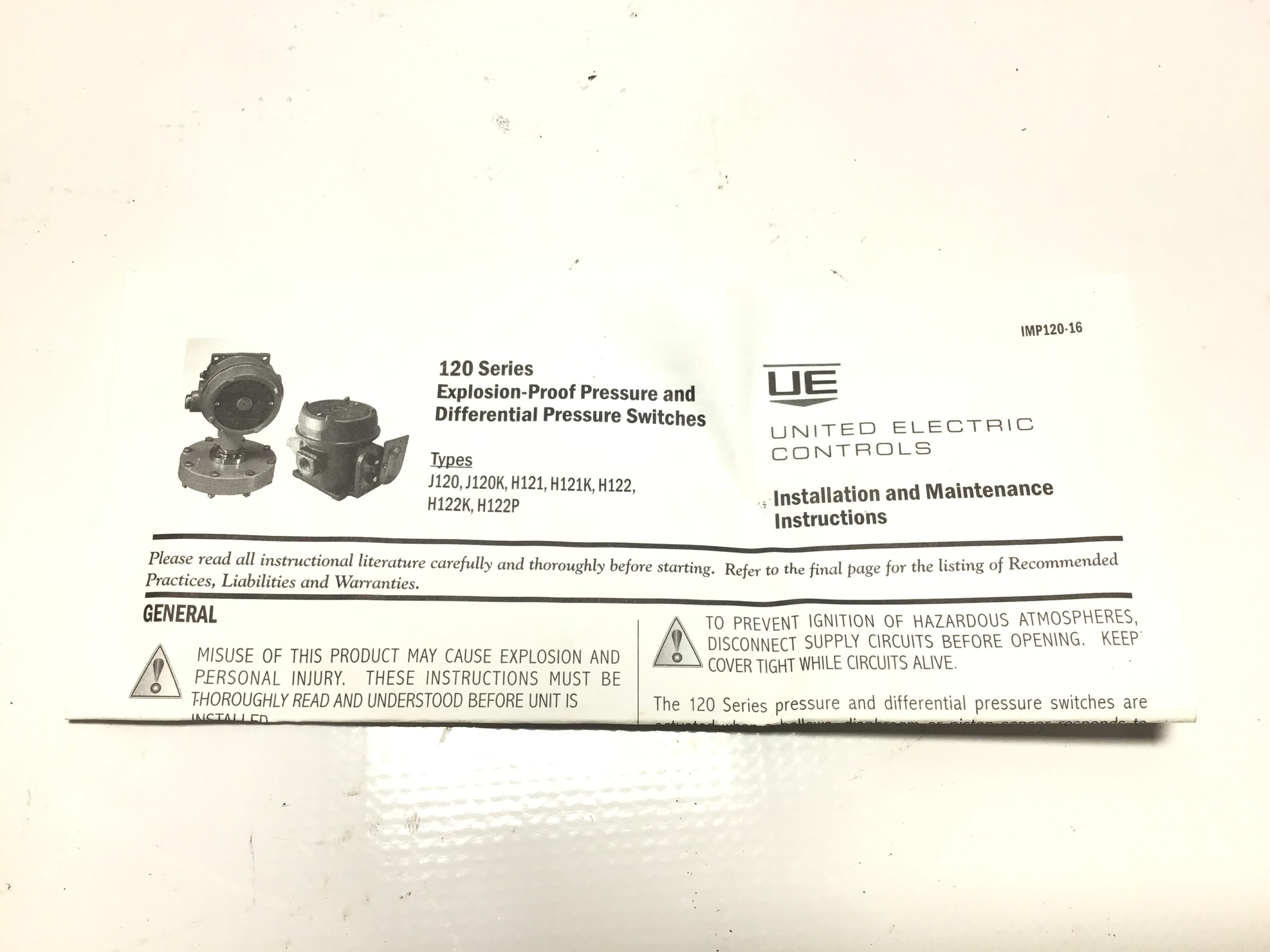 United Electric Controls H122-554 Pressure Switch 0-30 PSI Dual SPDT - Image 10