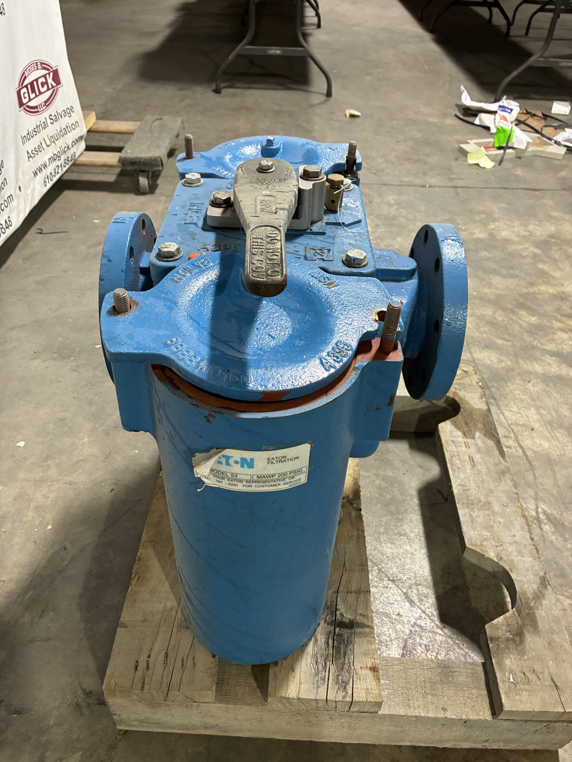 Eaton Model 53 Cast Iron 4" Duplex Basket Strainer 200PSIG - Image 3