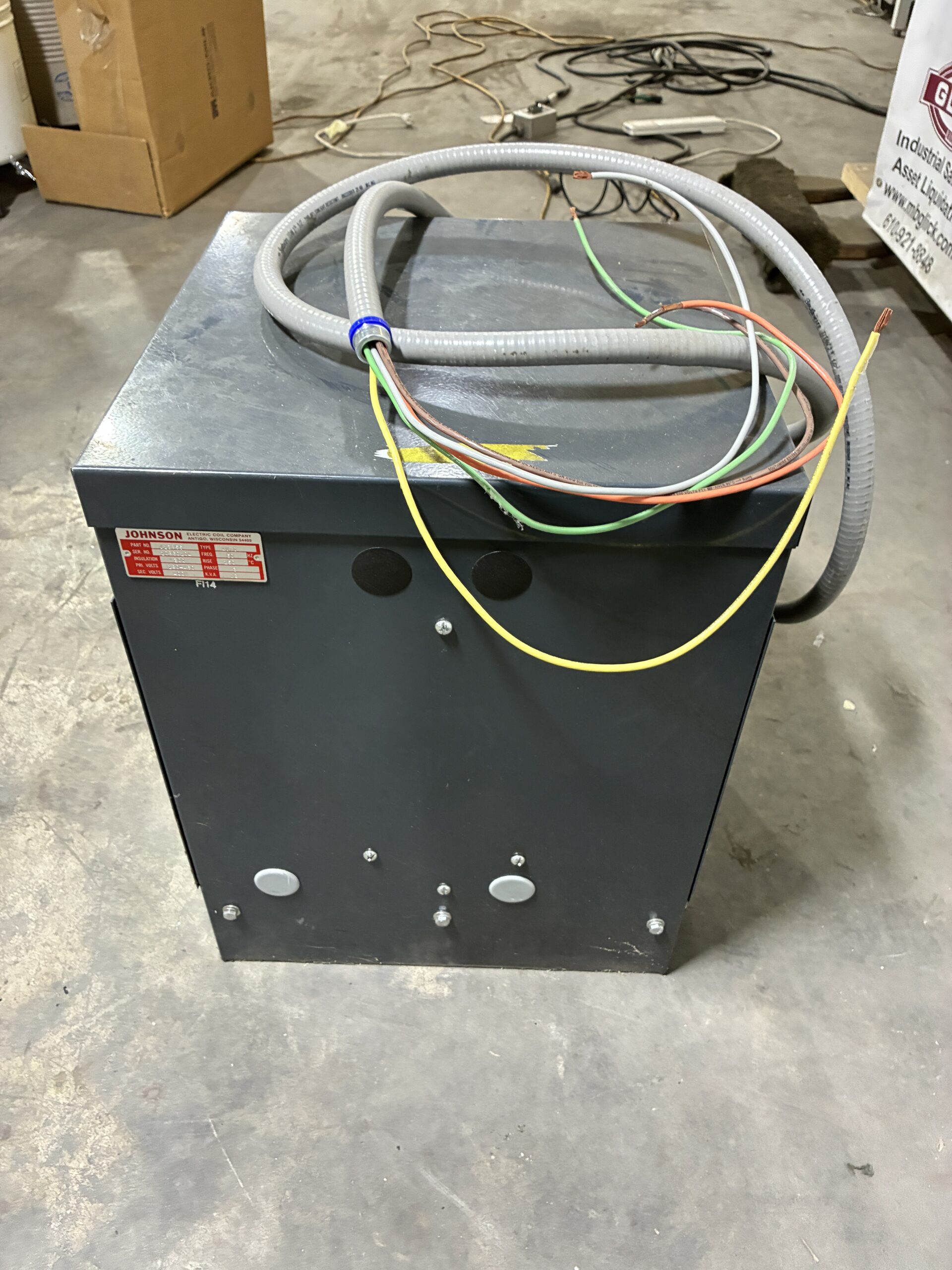 Johnson J12855 12KVA Auto Transformer 190-480V 400V 3PH 60Hz - Image 4