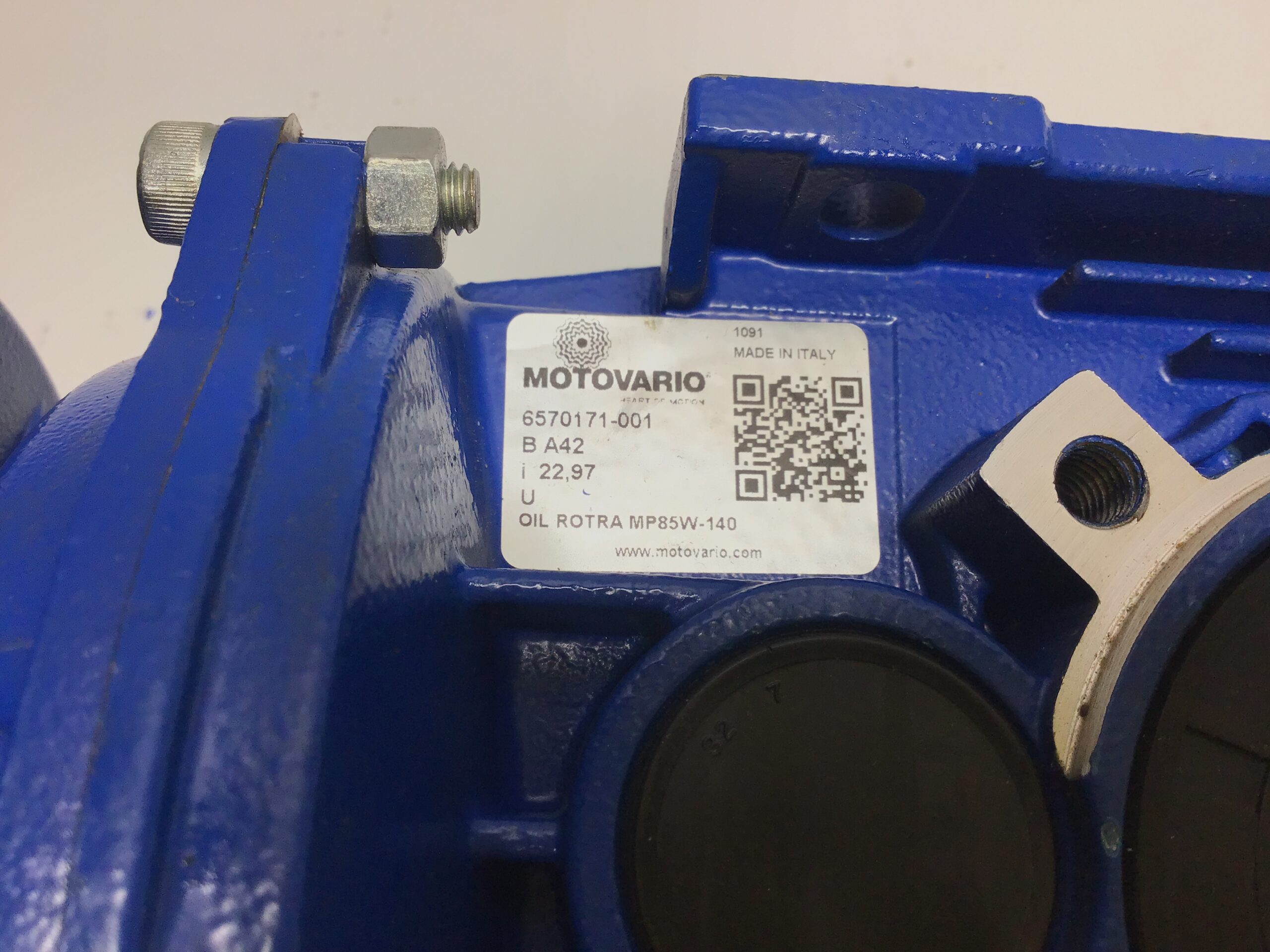 Motovario Oil Rotra MP85W-140 Worm Gear Reducer 6570171-001 - Image 3