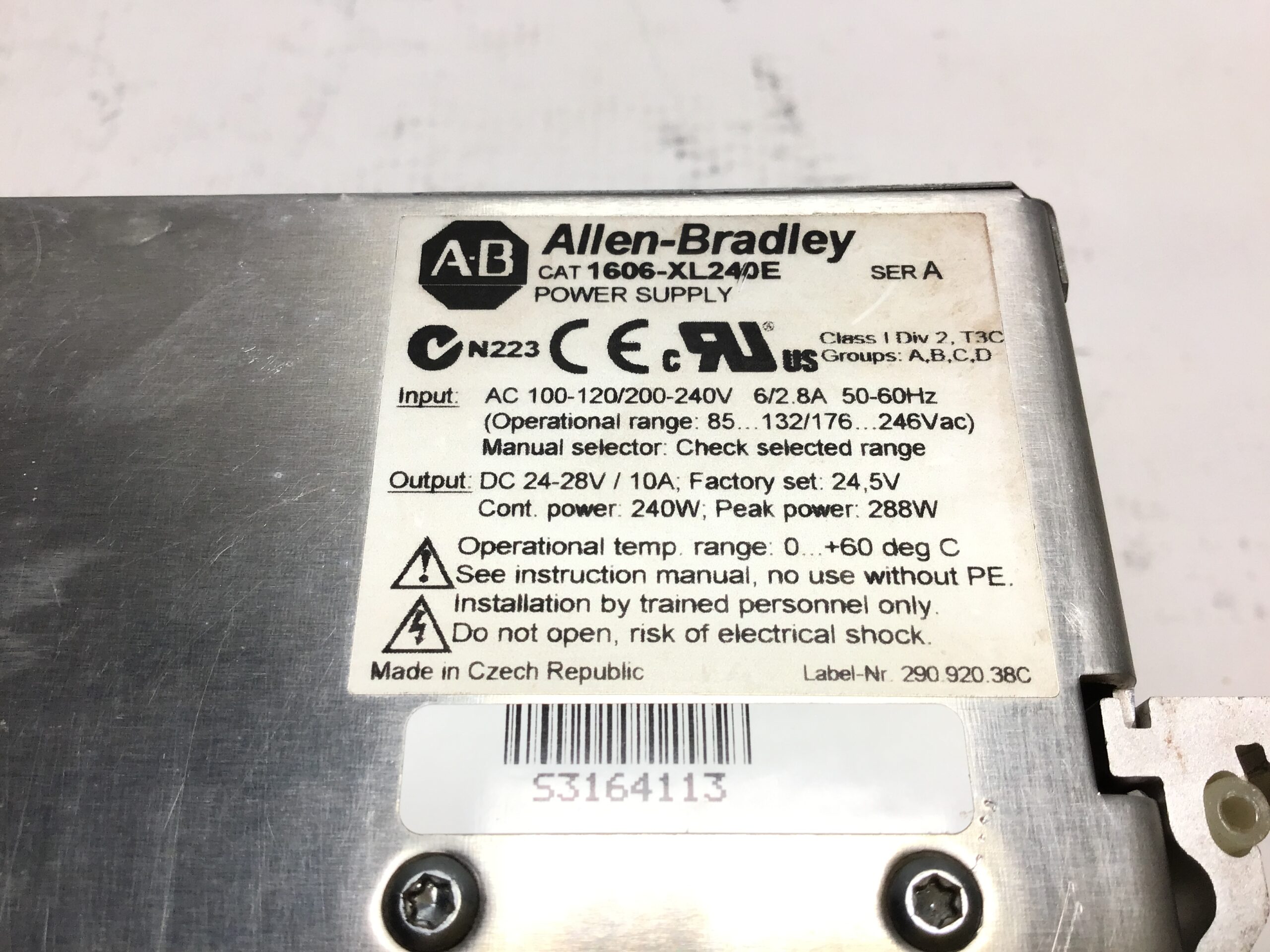 Allen-Bradley 1606-XL240E Power Supply Ser A - Image 4