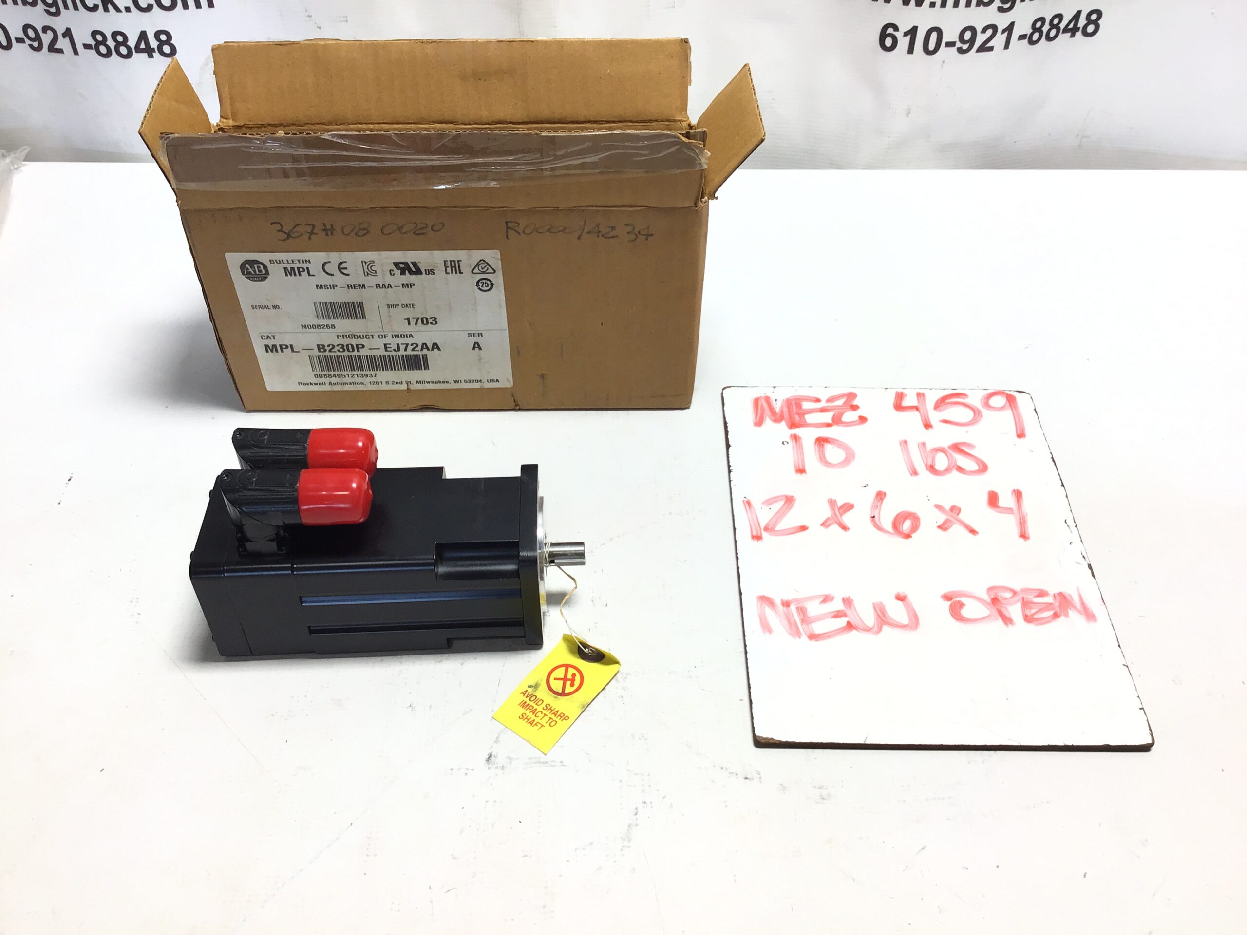 Allen-Bradley MPL-B230P-EJ72AA Inverter Duty AC Servo Motor Ser A 5000 RPM