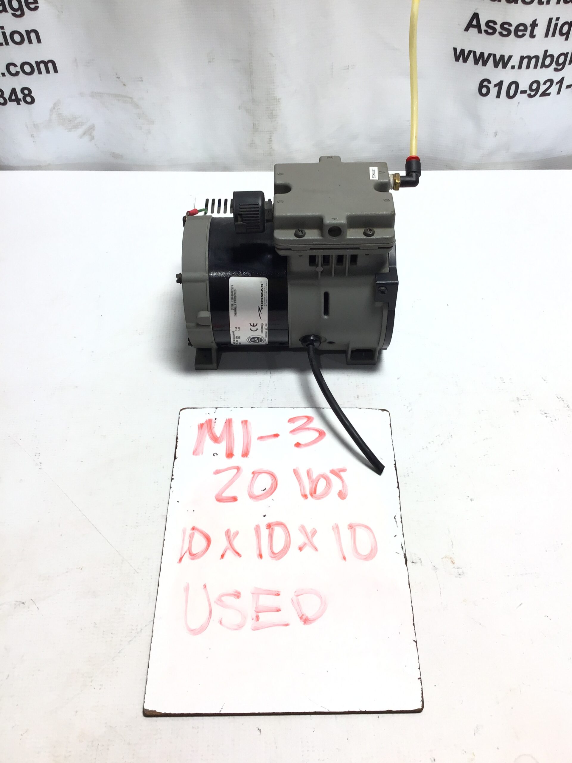 Thomas K48ZZEHM3418 Electric Motor Thermally Protected 1 Phase Industrial Vacuum Pump - Image 9
