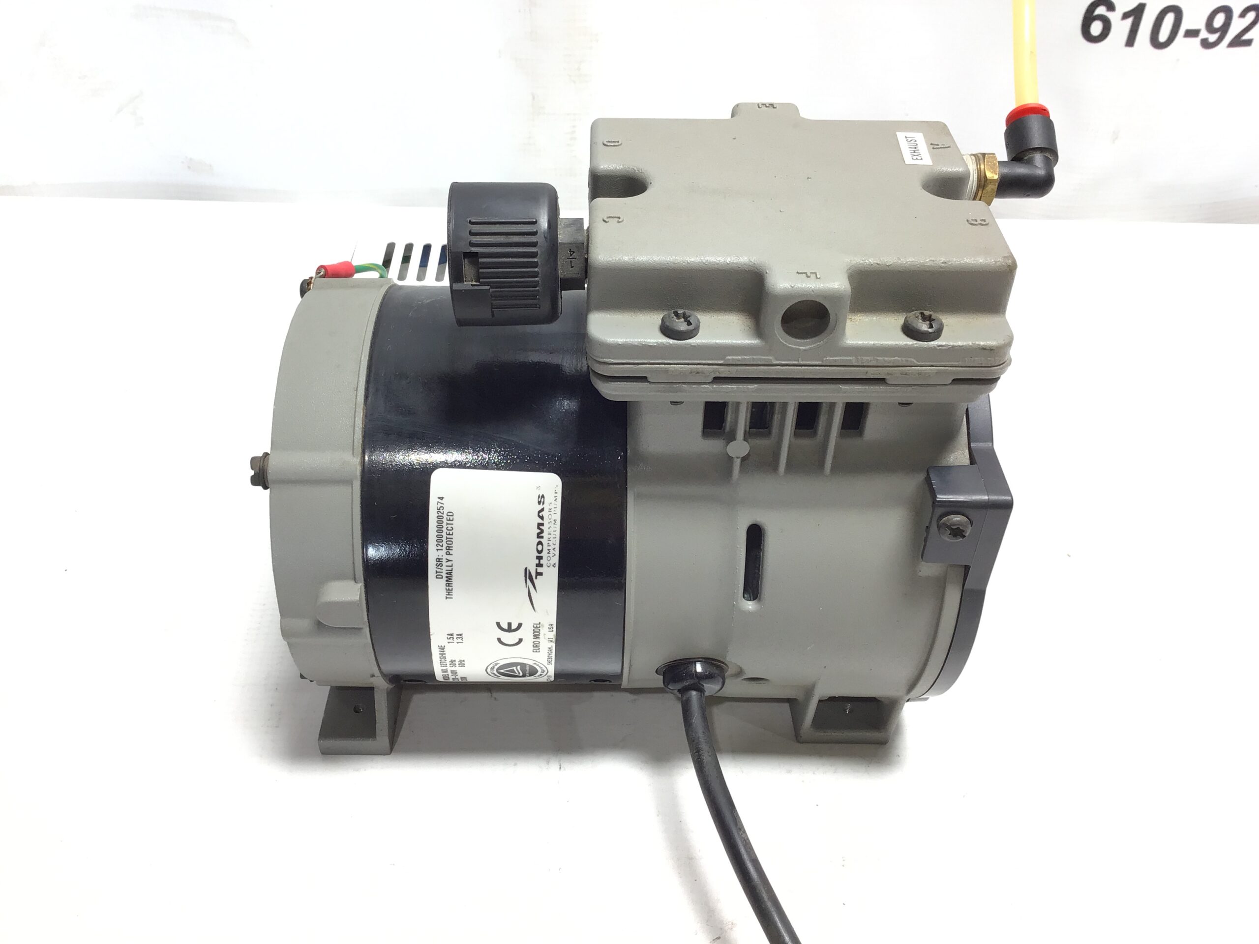 Thomas K48ZZEHM3418 Electric Motor Thermally Protected 1 Phase Industrial Vacuum Pump