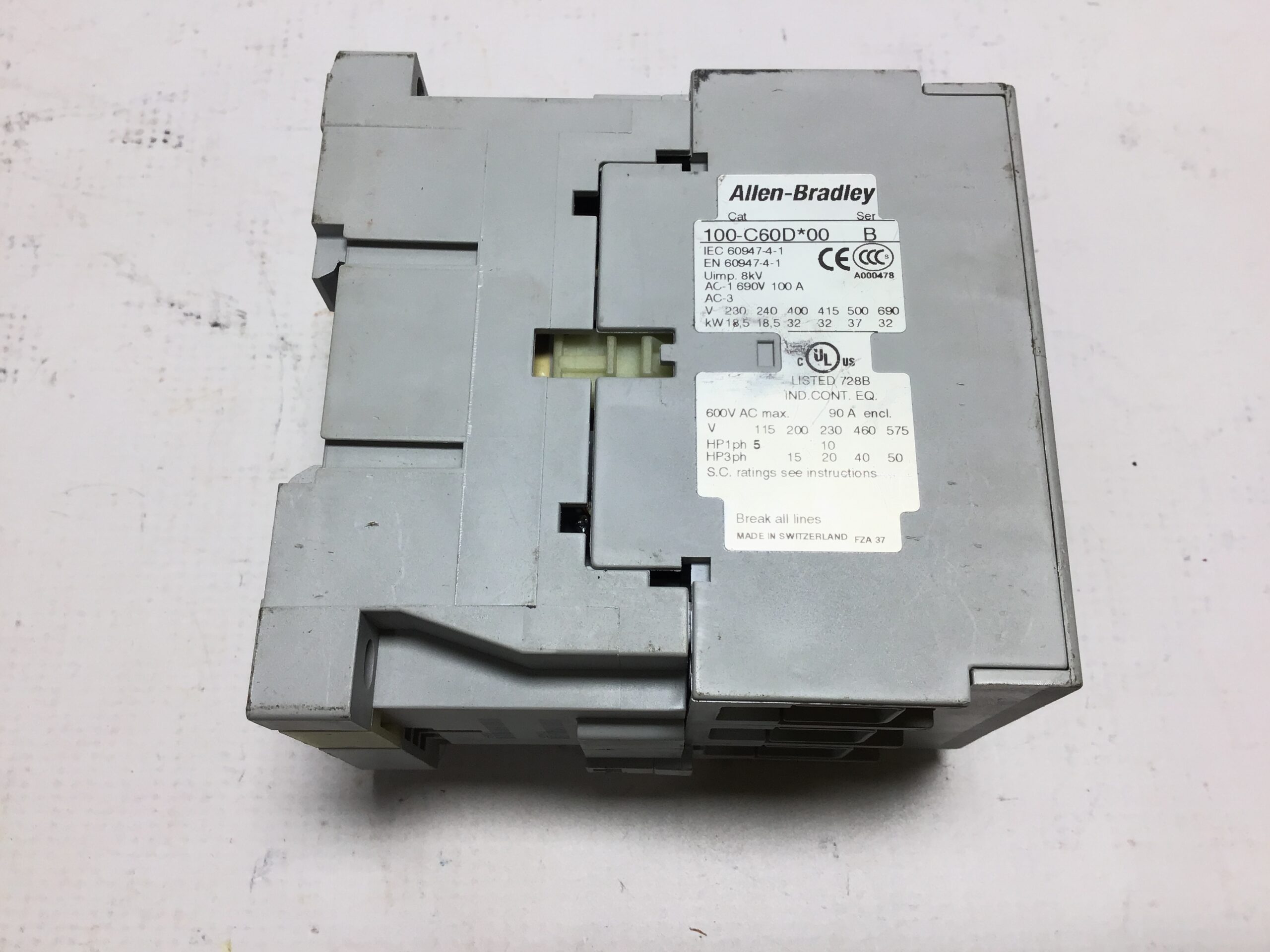 Allen-Bradley 100-S/100-C60D*00 Contactor Ser B - Image 4