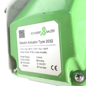 Schubert Salzer 2032/8230 Sliding Gate Control Valve Assembly 4-20mA