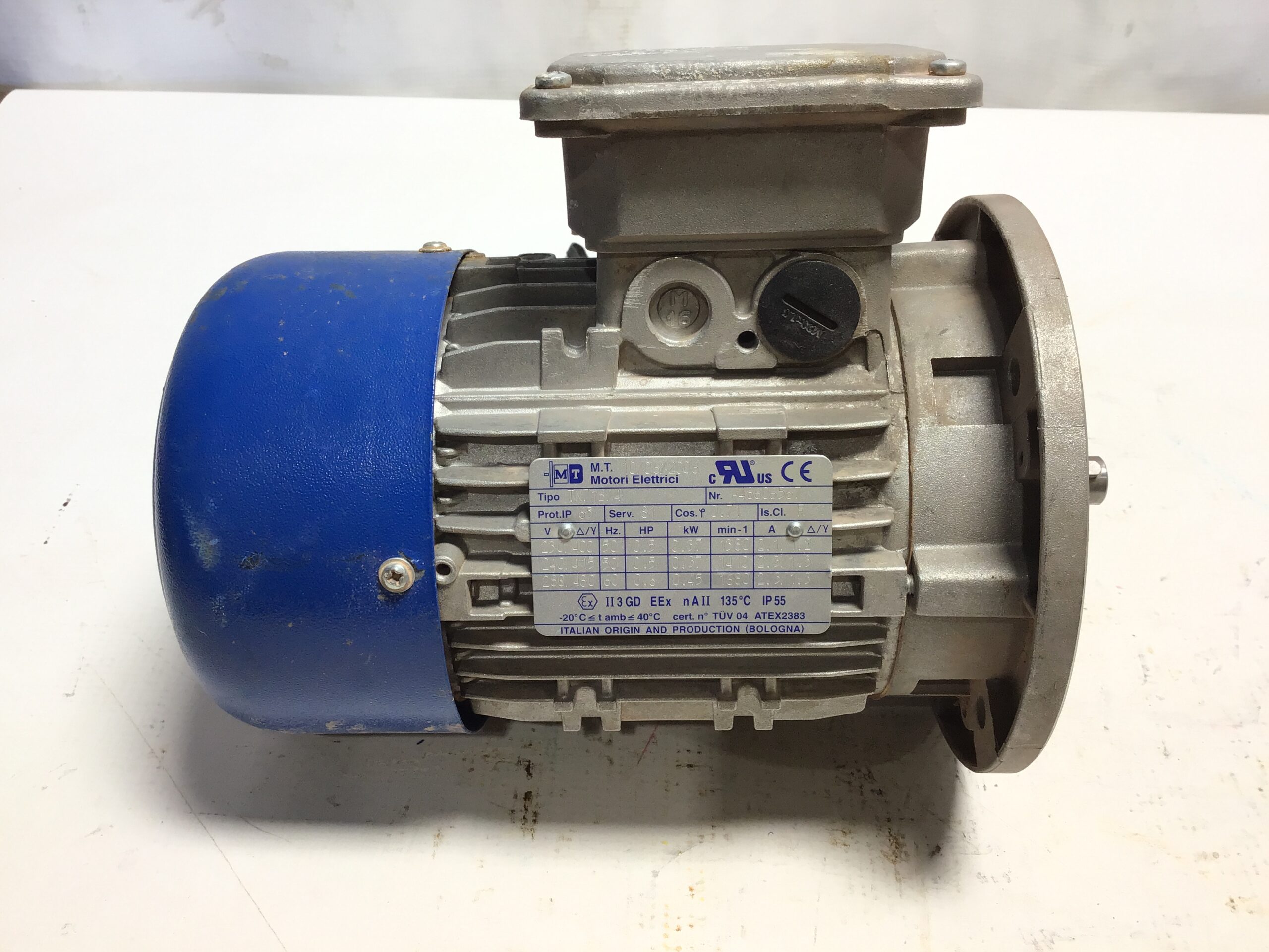 M.T. Motori Elettrici TN71B/4 0.37kW 0.5HP 3 Phase Electric Motor ATEX IP55 50