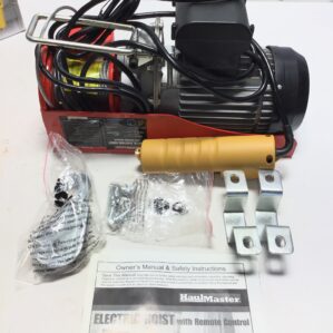 HaulMaster 60344 1300 LB Electric Hoist Remote Control 120V Wire Rope Winch Lift