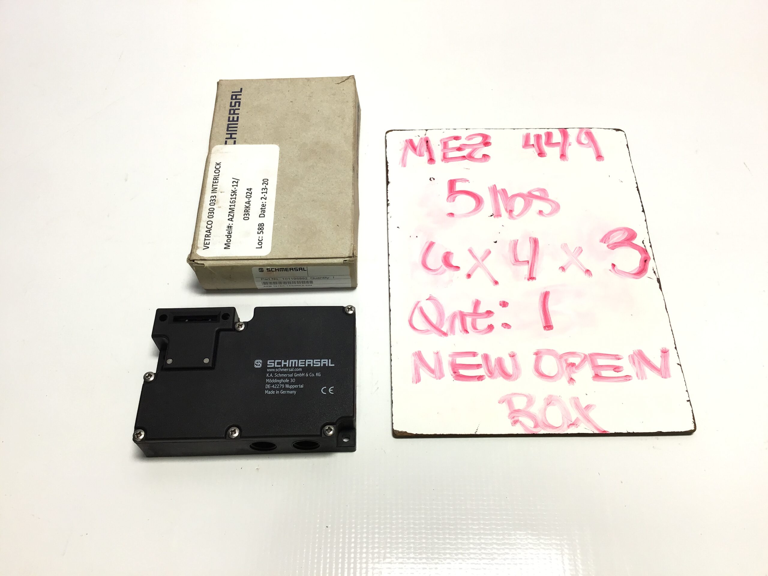 Schmersal AZM161SK-12/03RKA-024 Solenoid Interlock Safety Switch 4 A