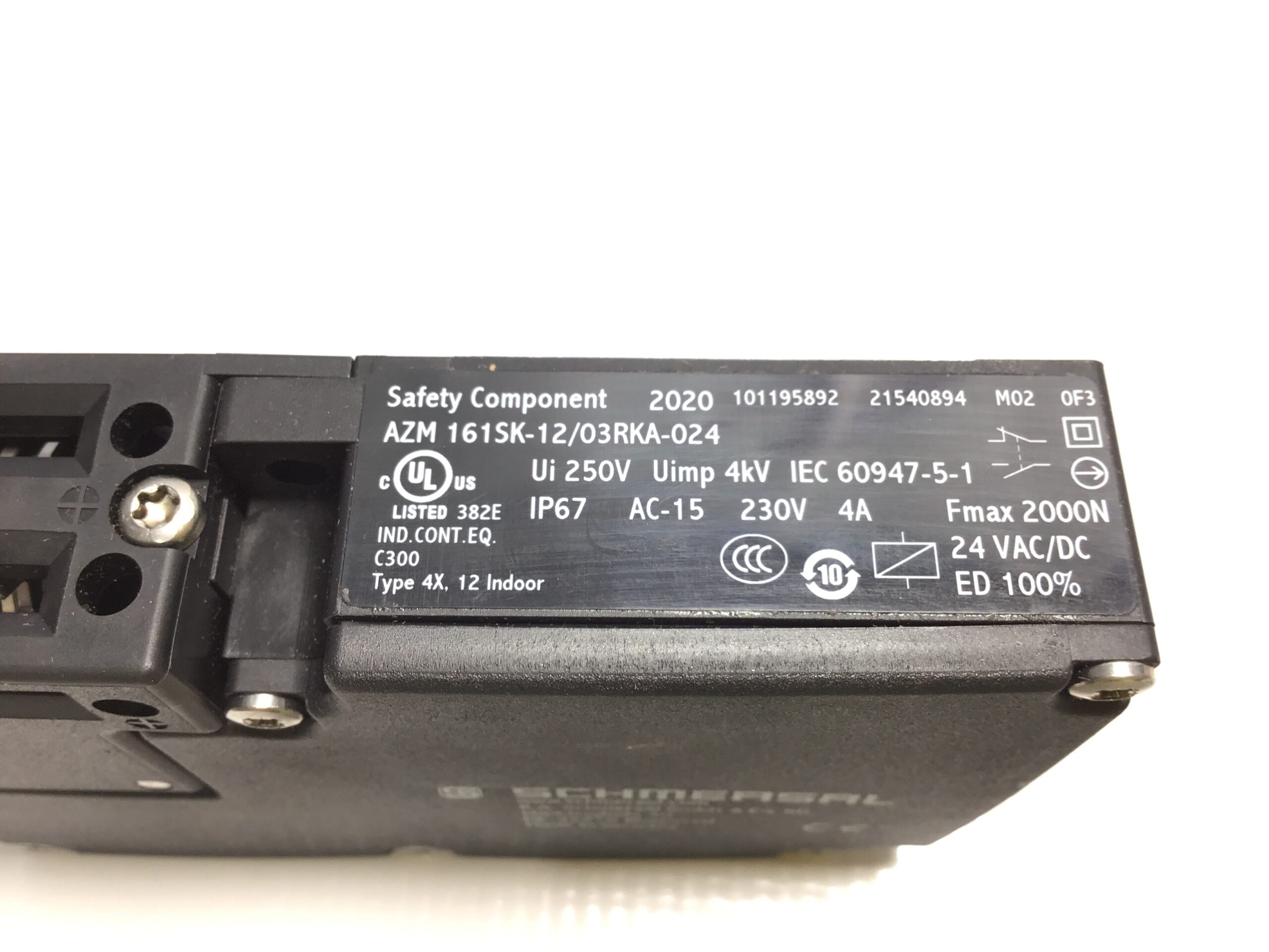 Schmersal AZM161SK-12/03RKA-024 Solenoid Interlock Safety Switch 4 A - Image 6