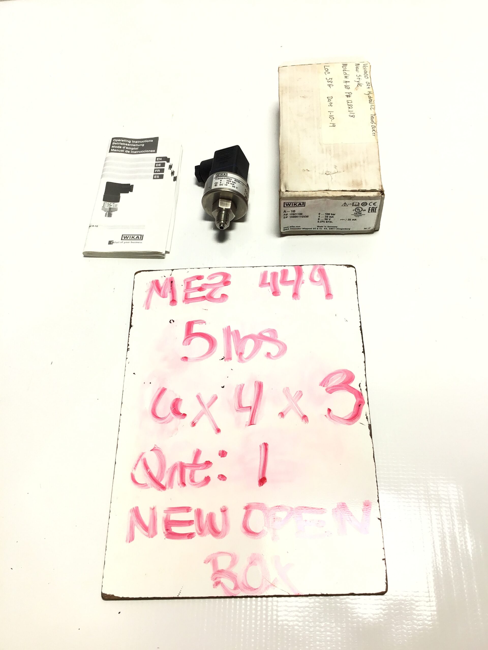 Wika A-10 Pressure Transmitter 400 Bar