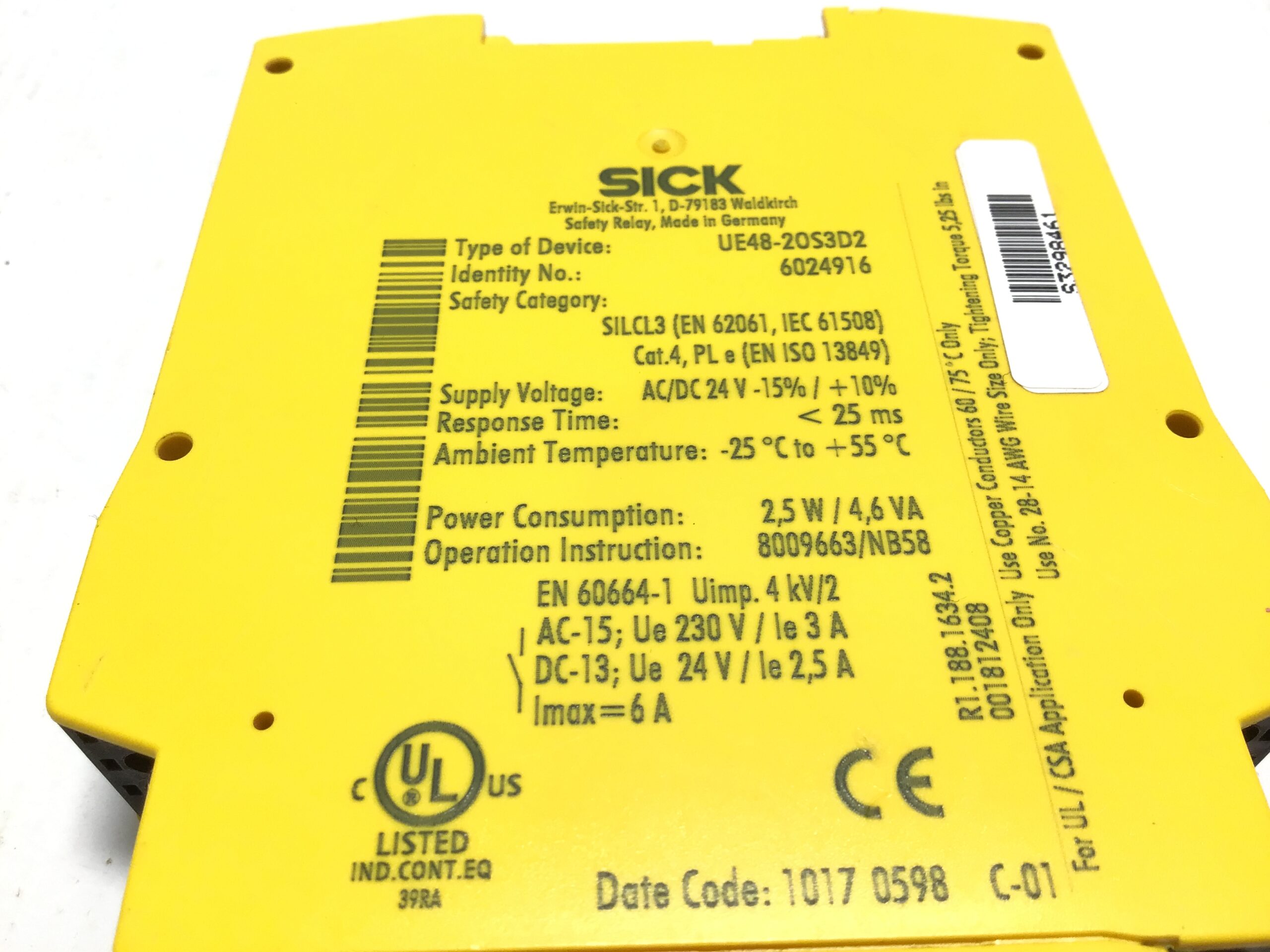 Sick UE48-20S3D2 Safety Relay - Image 2