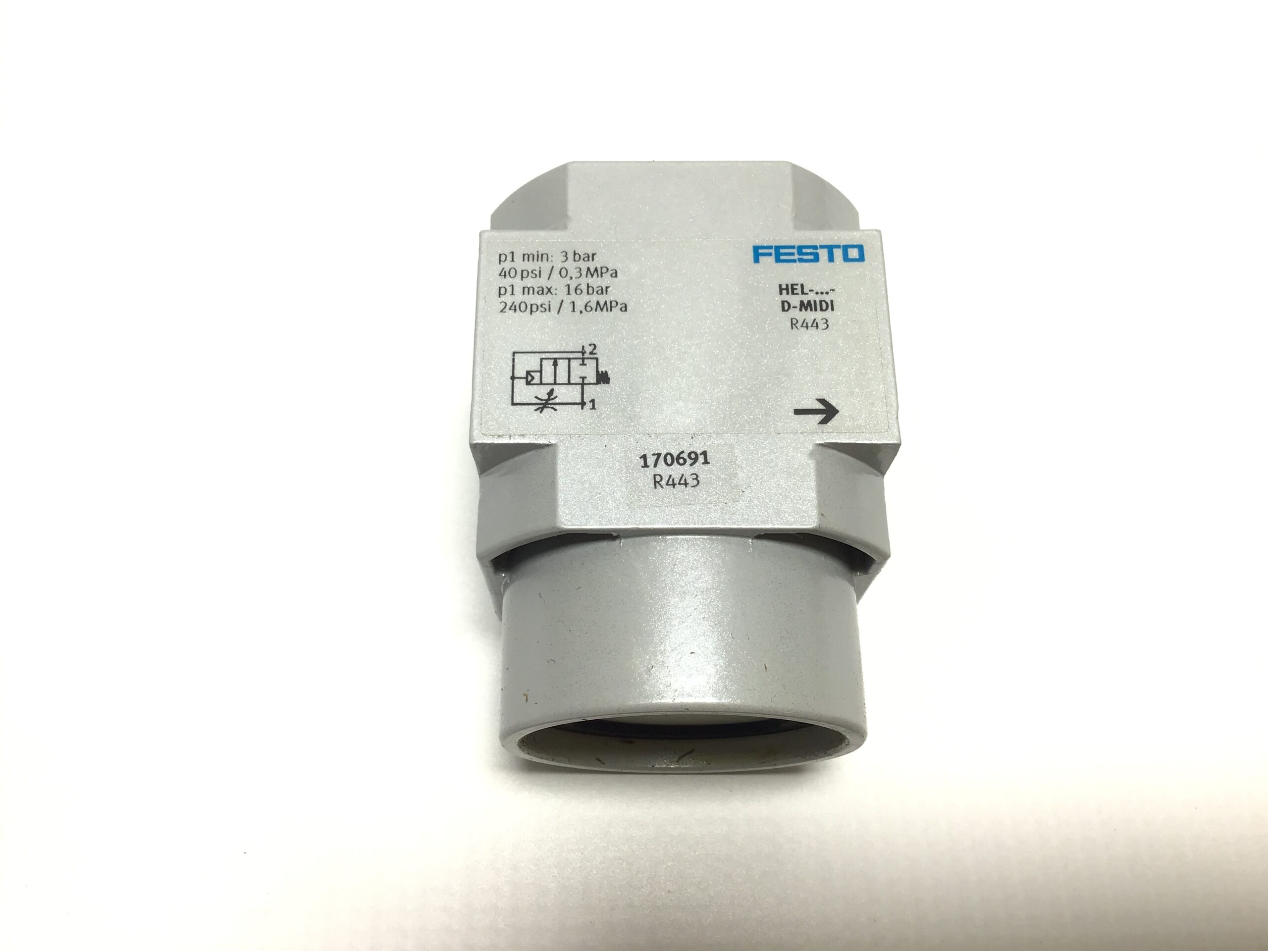 Festo HEL-D-MIDI Soft Start On-Off Valve 3/16 bar