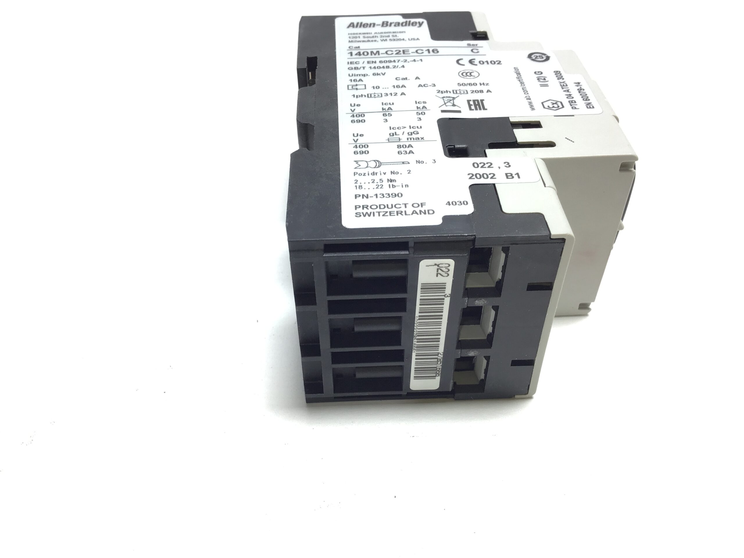 Allen-Bradley 140M-C2E-C16 Motor Protection Circuit Breaker 10-16A - Image 4