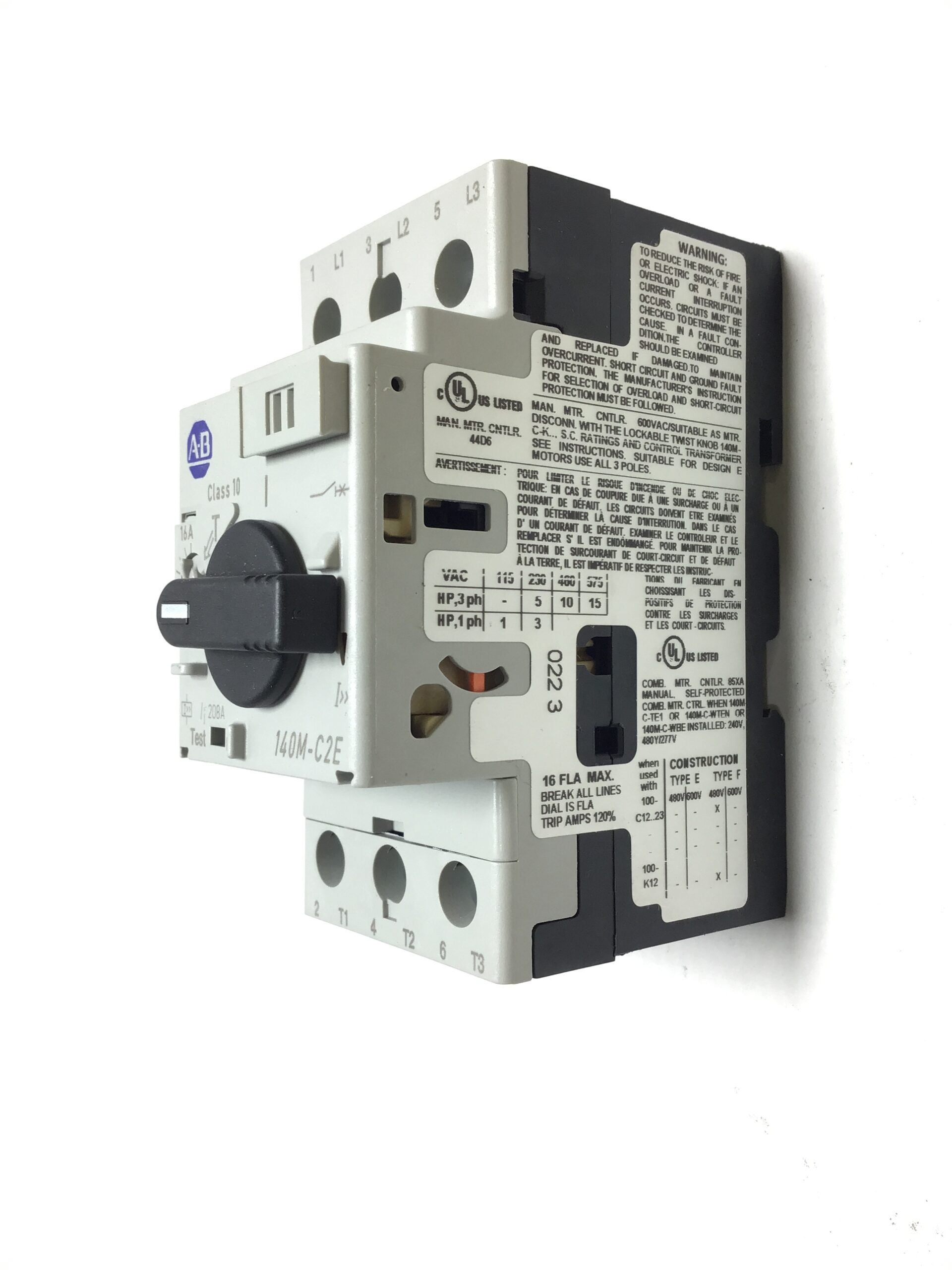 Allen-Bradley 140M-C2E-C16 Motor Protection Circuit Breaker 10-16A - Image 5