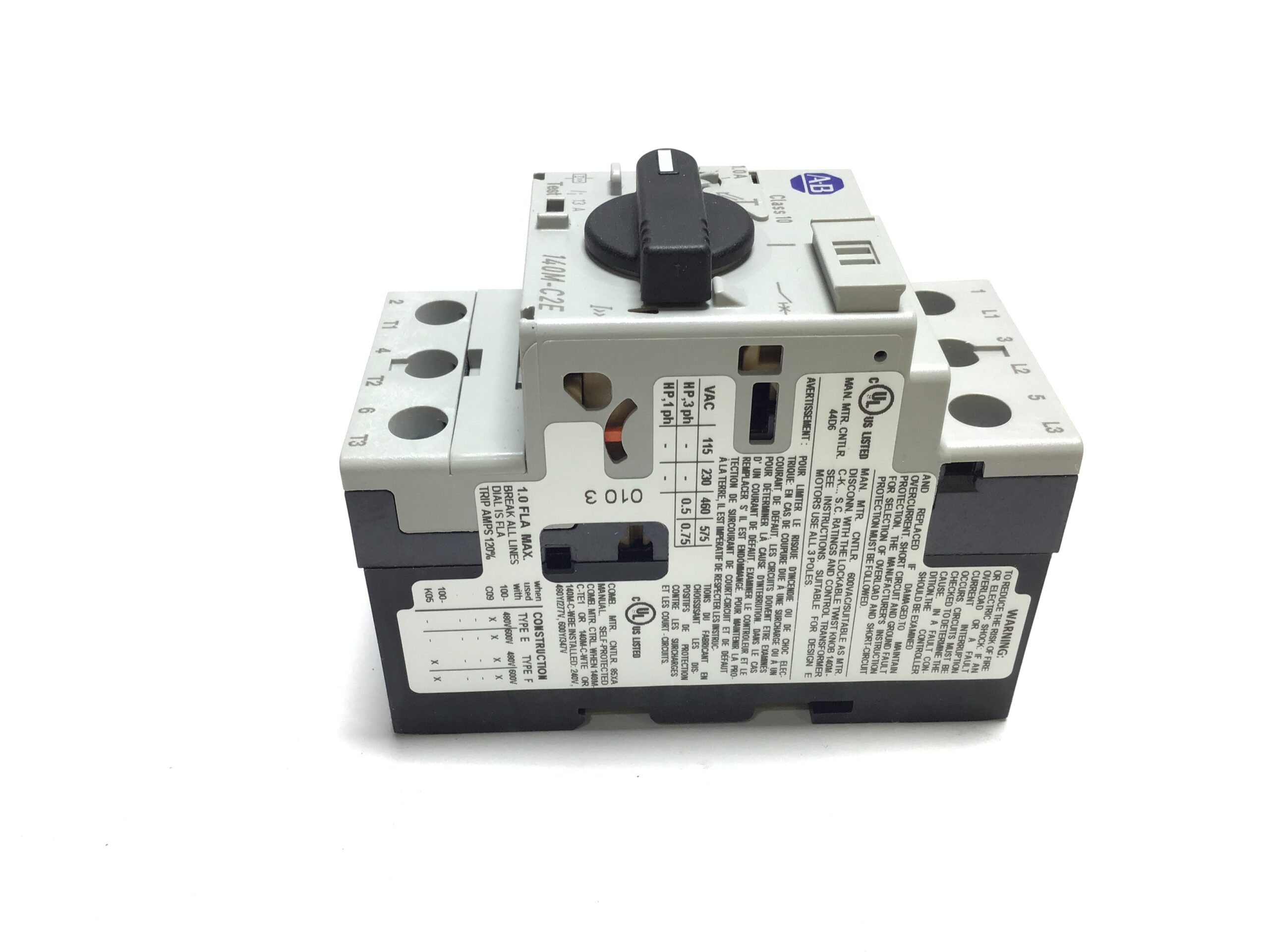 Allen-Bradley 140M-C2E-B10 Motor Protection Circuit Breaker 0.63-1.0A - Image 4