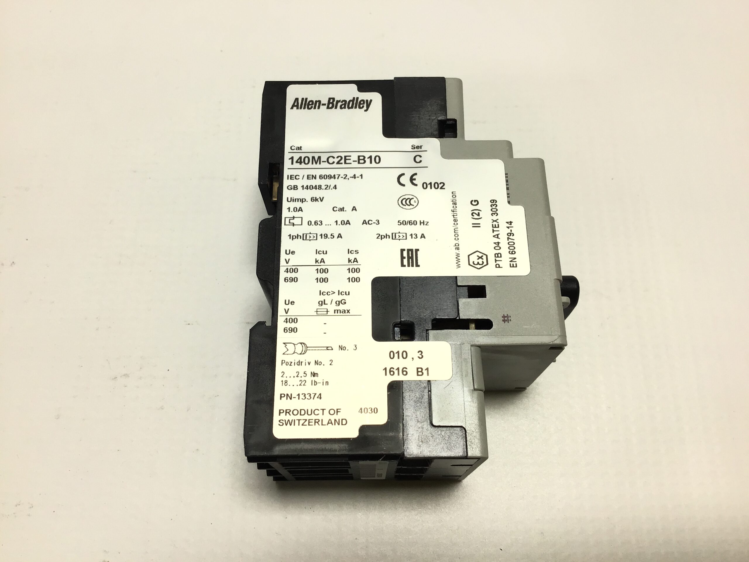 Allen-Bradley 140M-C2E-B10 Motor Protection Circuit Breaker 0.63-1.0A - Image 6