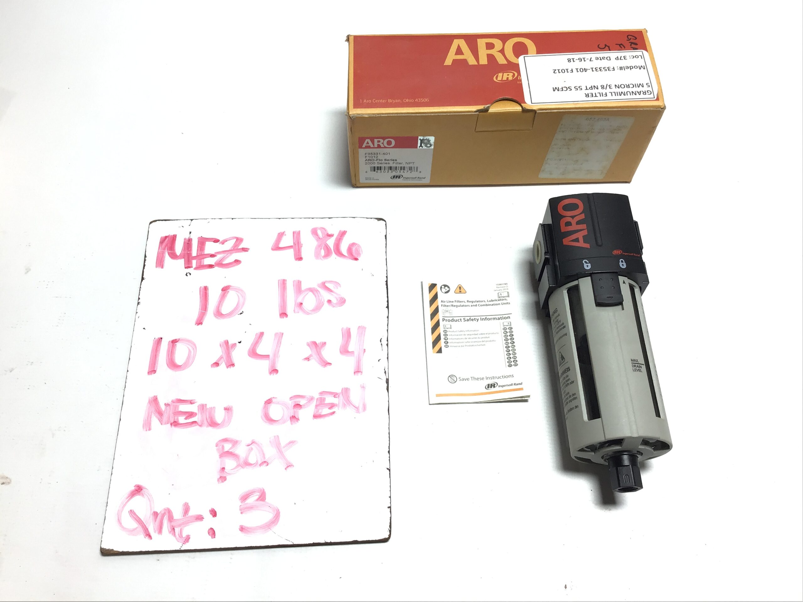 ARO Ingersoll Rand F35331-401 F1012 2000 Series Air Filter NPT ARO-Flo Pneumatic - Image 8